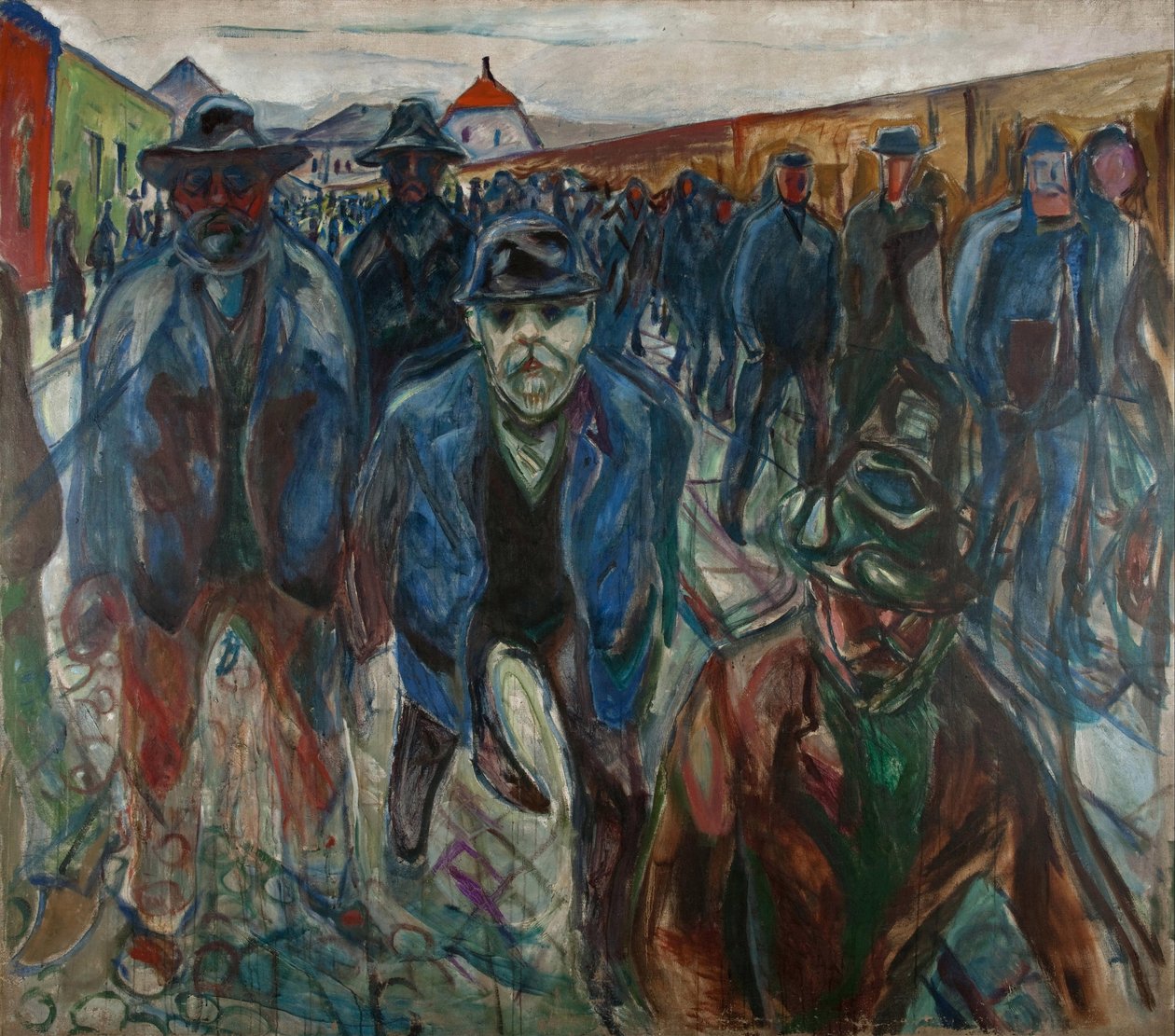 Arbeidere på vei hjem par Munch, Edvard (1863-1944). Olje på lerret, størrelse: 227x201 av Edvard Munch