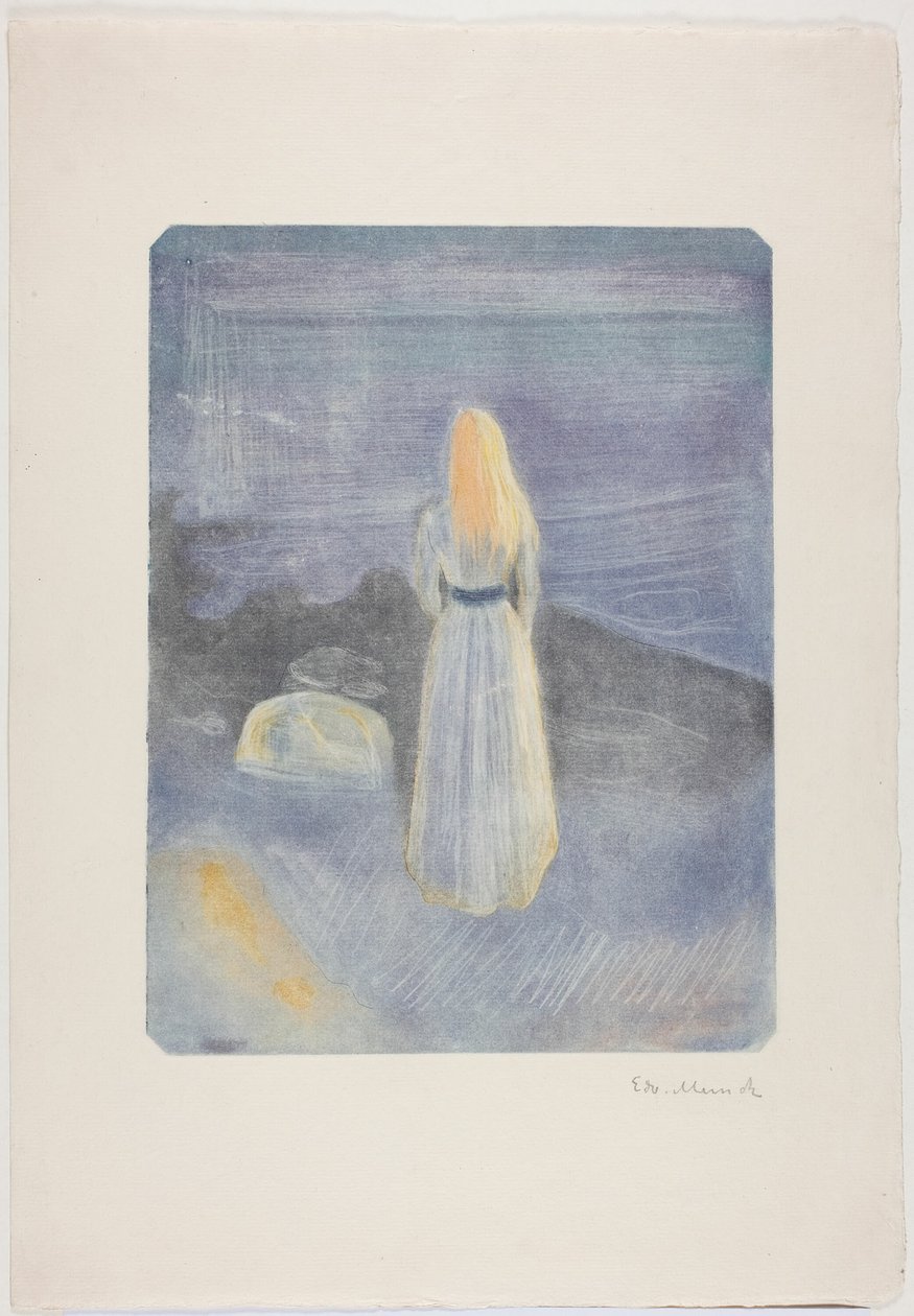 Ung kvinne på stranden av Edvard Munch