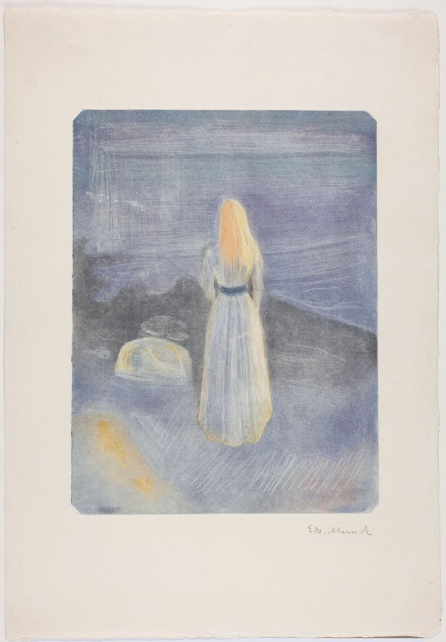 Ung kvinne på stranden av Edvard Munch