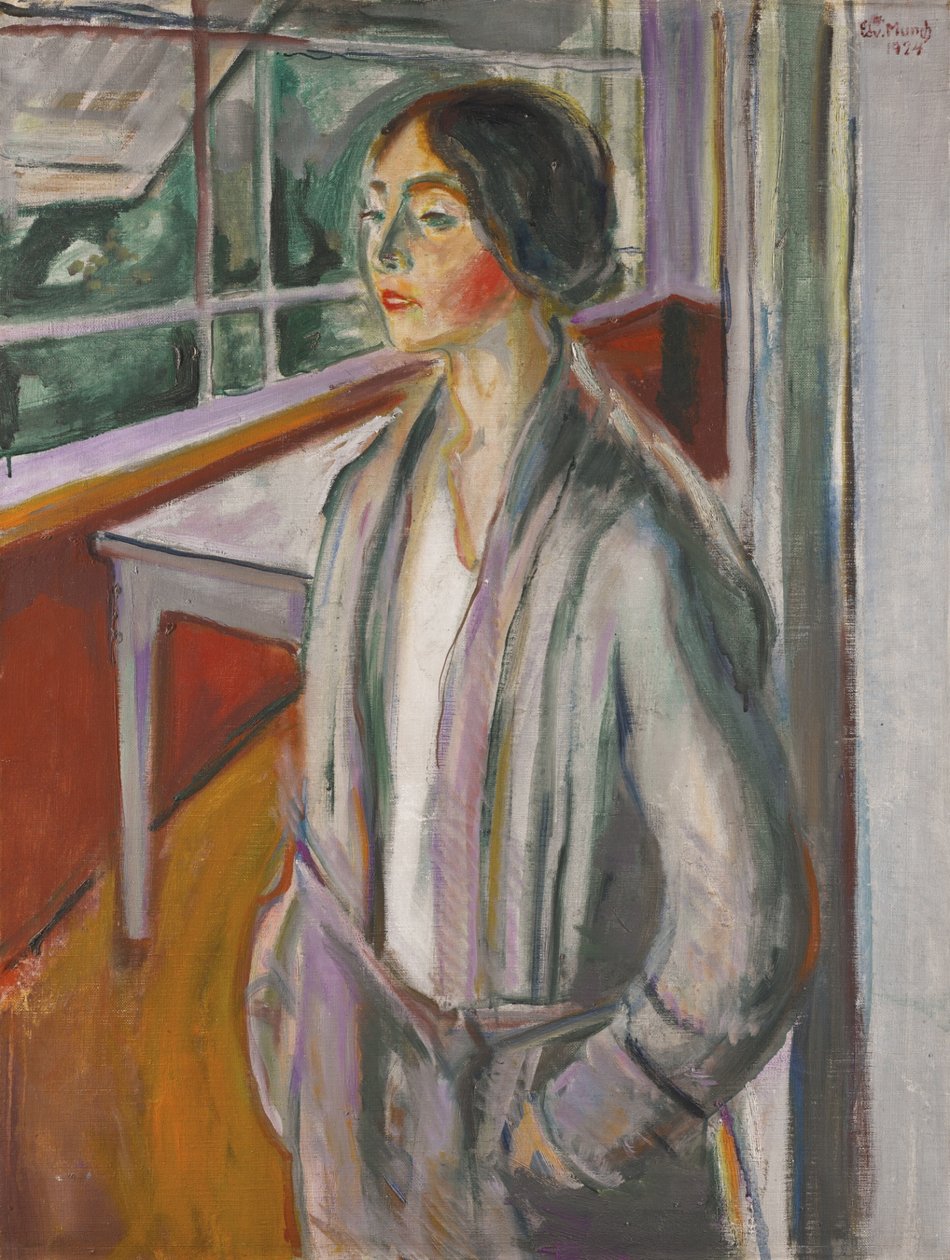 Ung kvinne på verandaen av Edvard Munch