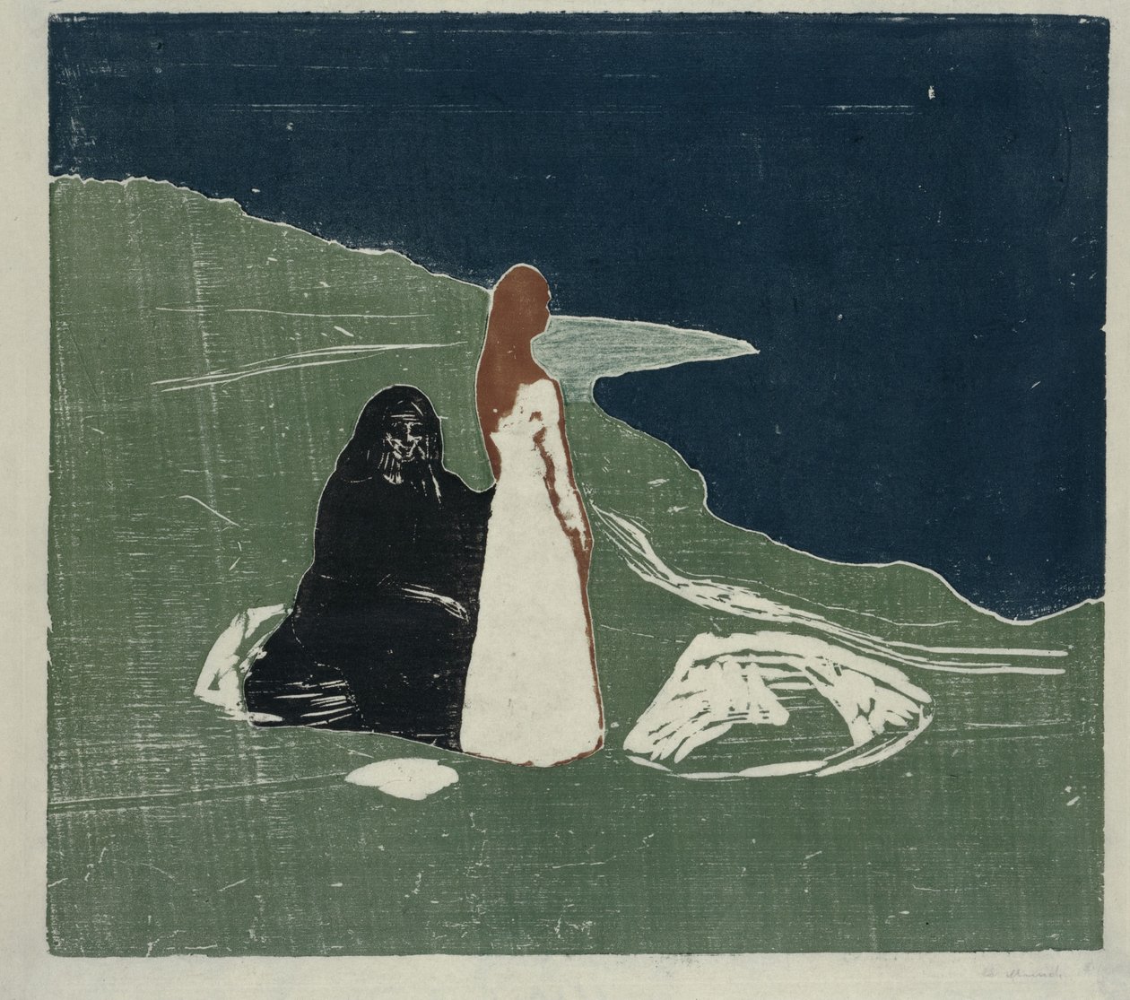 To kvinner ved strandkanten av Edvard Munch