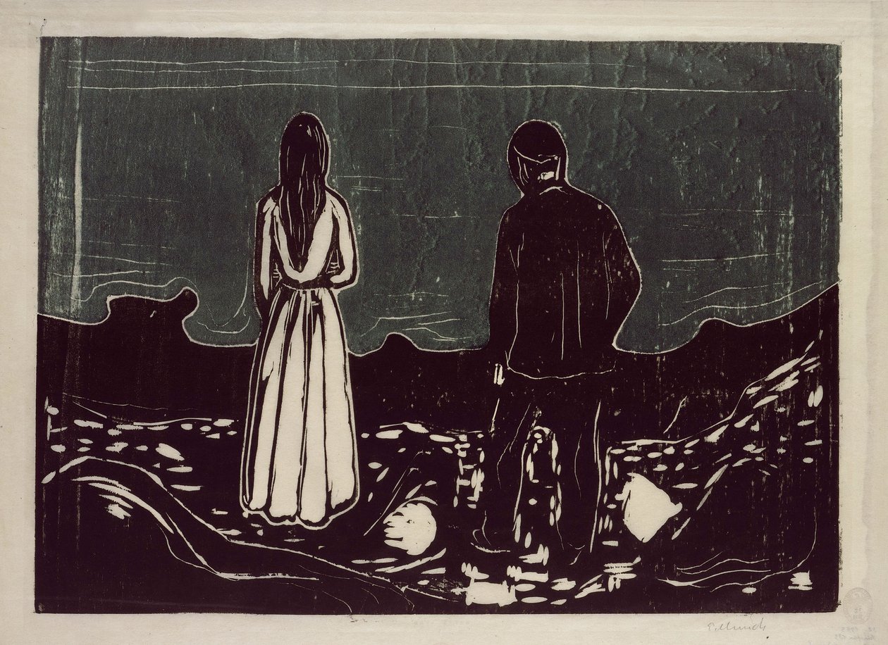 To mennesker (De ensomme) av Edvard Munch