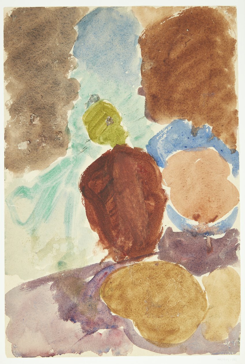 Fargestudie etter Delacroix sitt maleri Dante og Virgil i underverdenen, Louvre av Edvard Weie