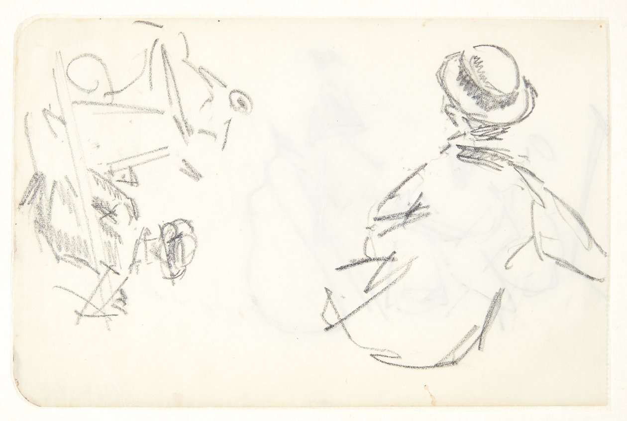 Figurstudier for Langelinie-bildet av Edvard Weie