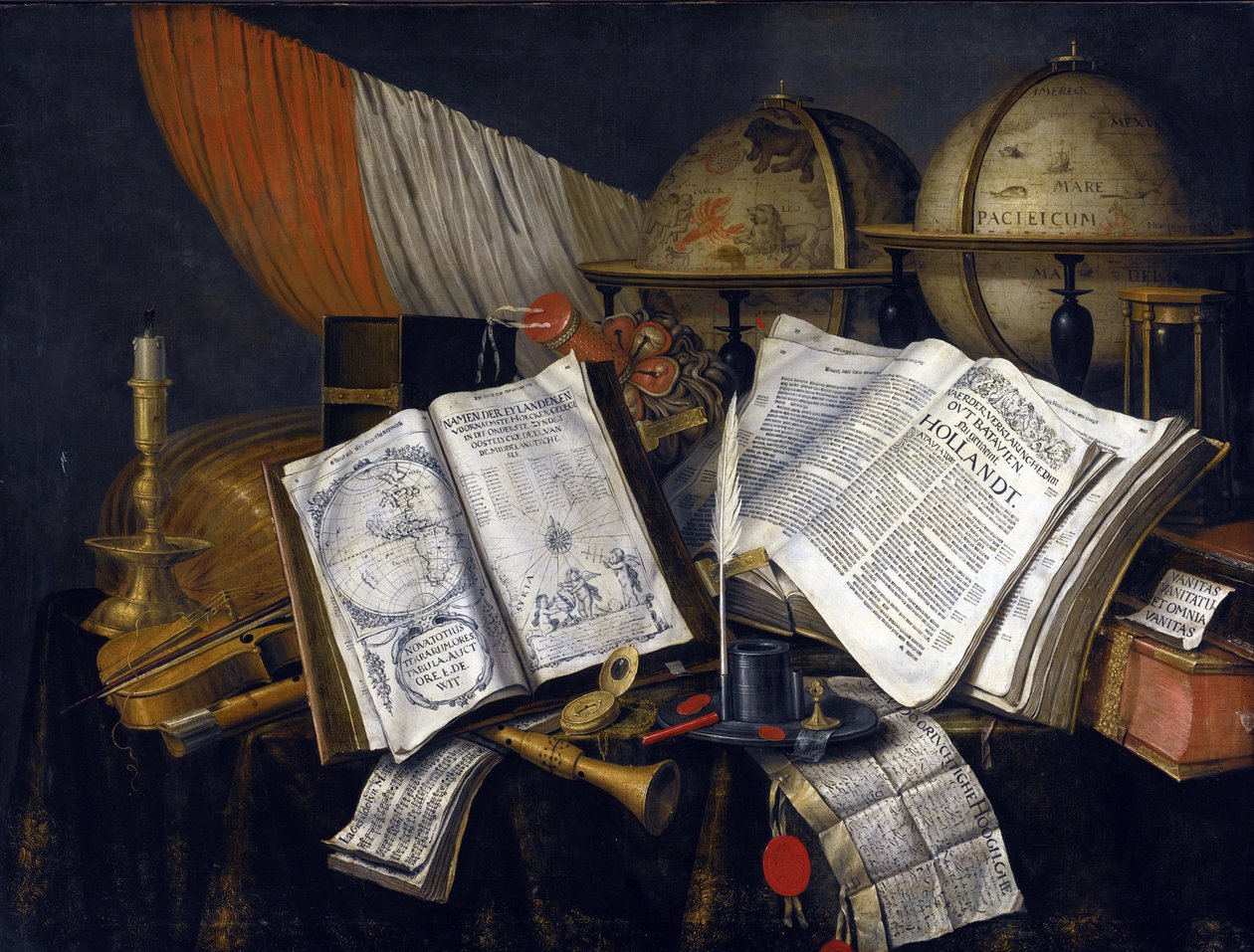 Vanitas Still Life av Edwaert Collier (1642-1708) av Edwaert Colyer or Collier