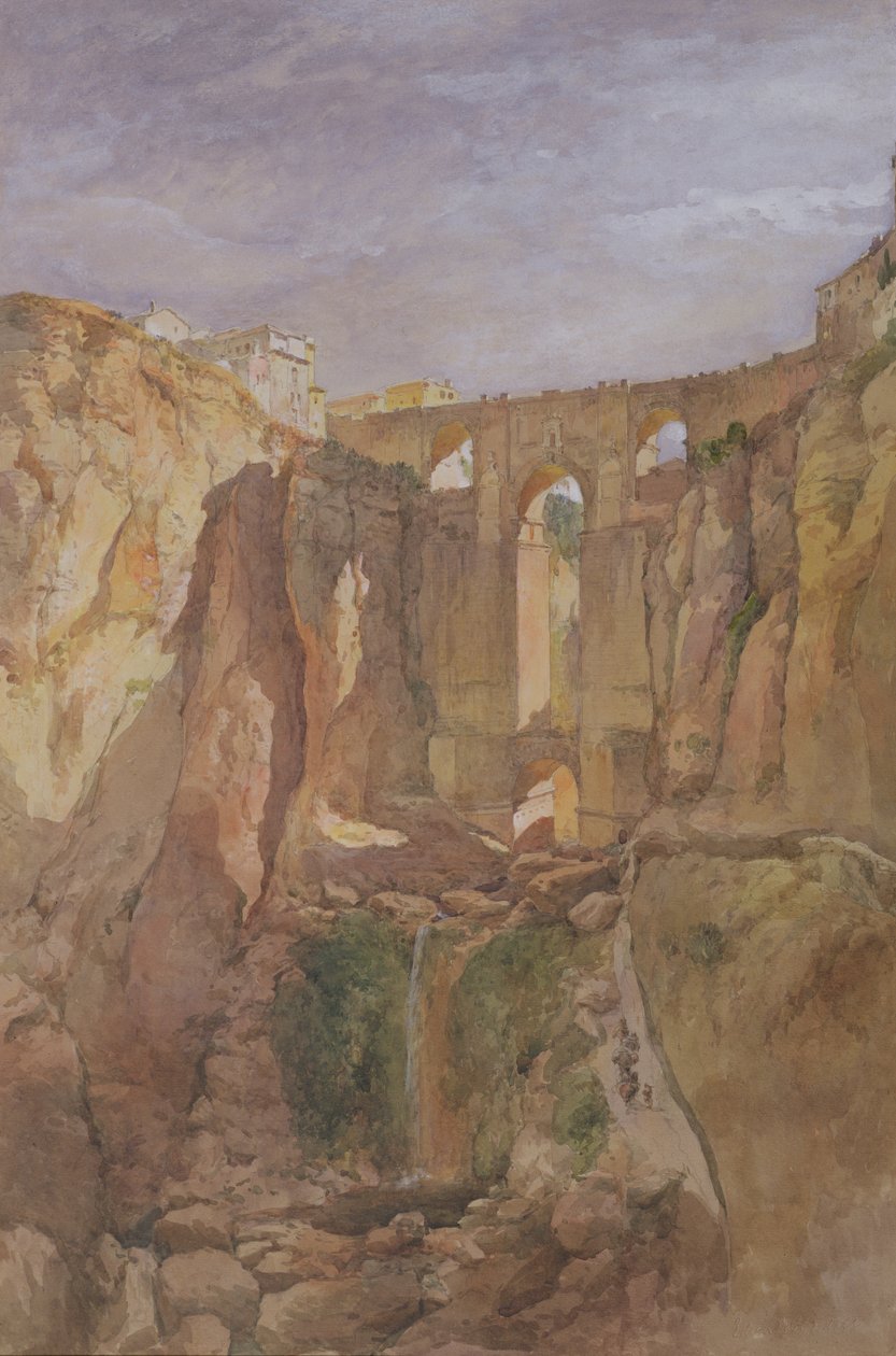 The Gorge, Ronda, Spania (wc og gouache på papir) av Edward Angelo Goodall
