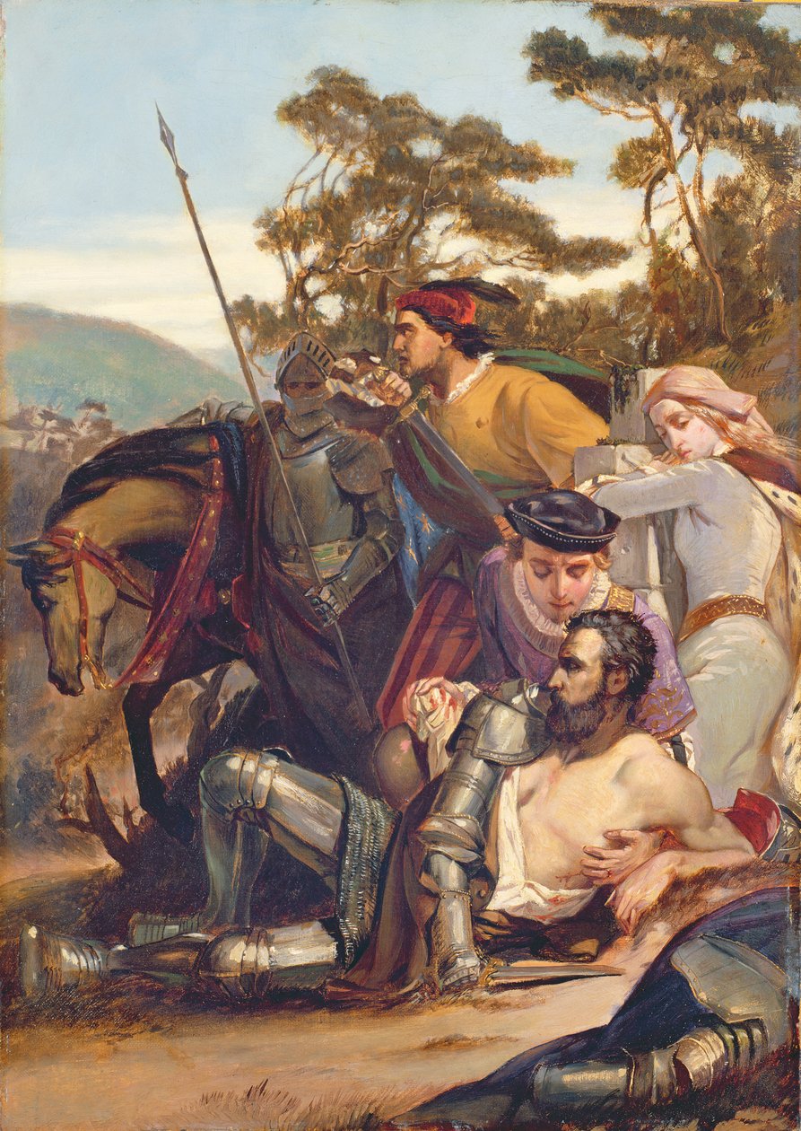 Marmions død av Edward A. Armitage