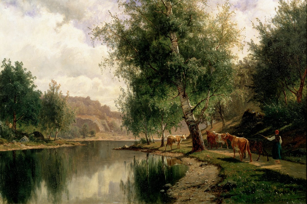 Sommerlandskap, 1877 av Edward Bergh