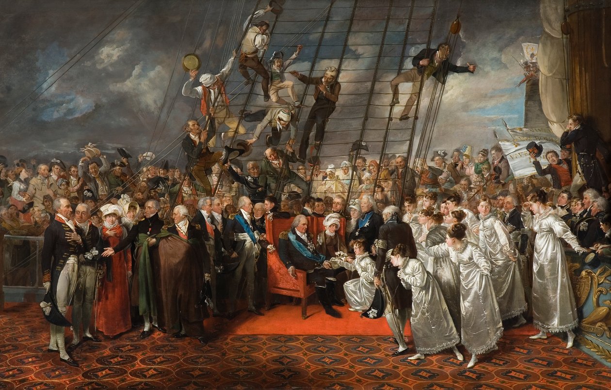 Ankomsten av Louis XVIII til Calais, 1792-1819 av Edward Bird