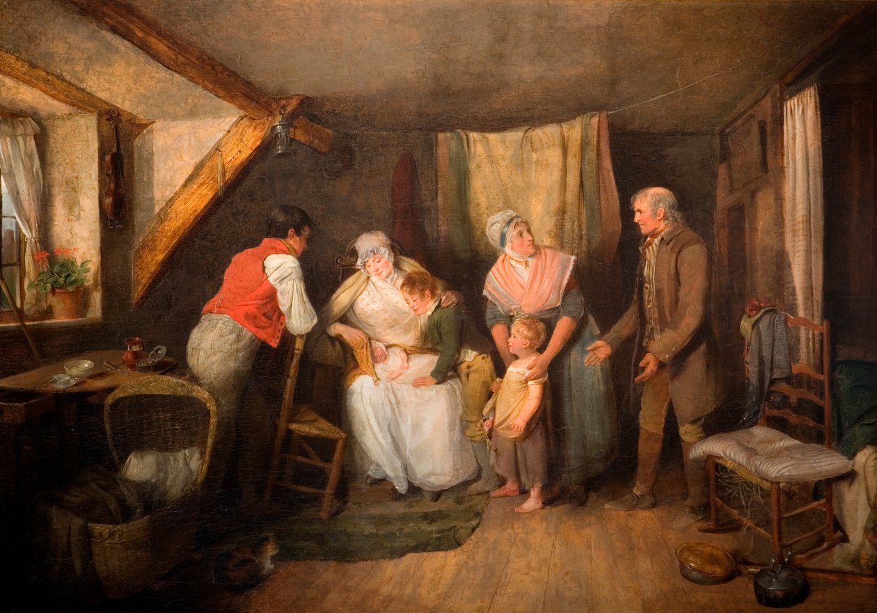 Fødselen (panel) av Edward Bird