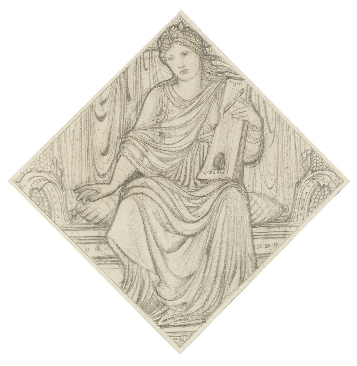 En kvinne med lyr av Edward Burne Jones