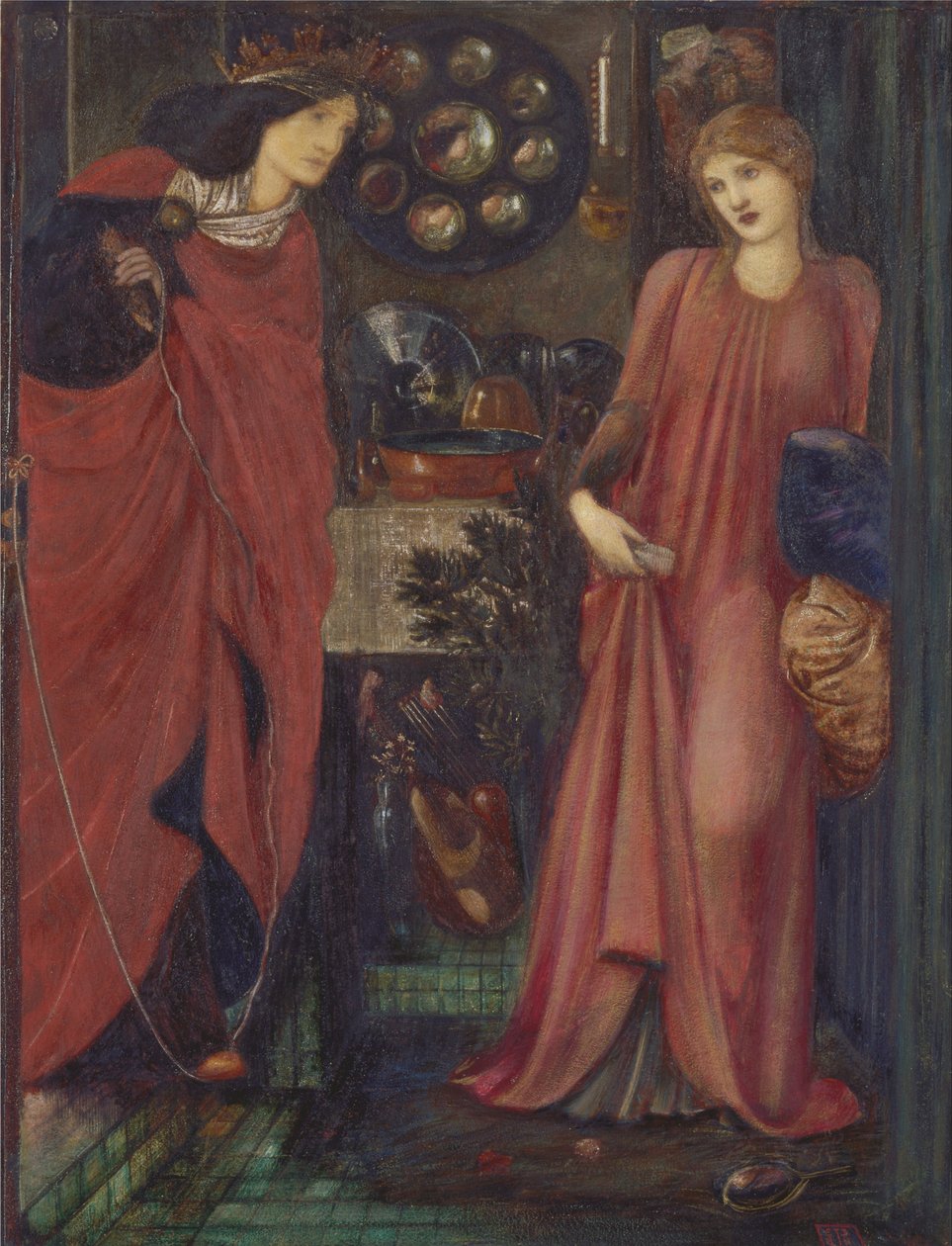 Fair Rosamund og dronning Eleanor av Edward Burne Jones