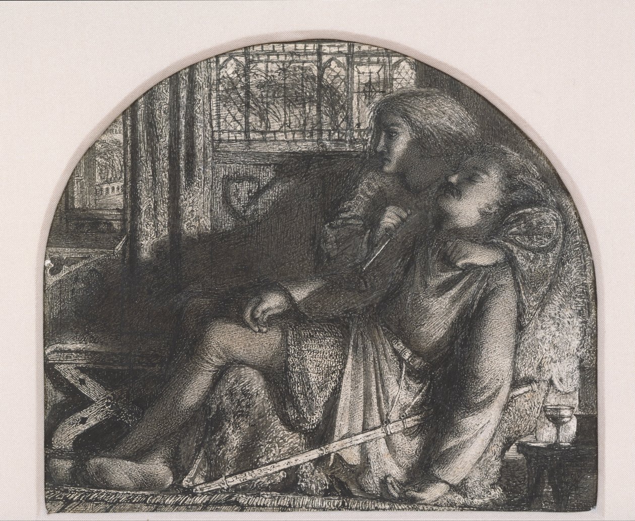 Jeg reiste meg i den stille natten; Jeg gjorde min dolk skarp og lys av Edward Burne Jones