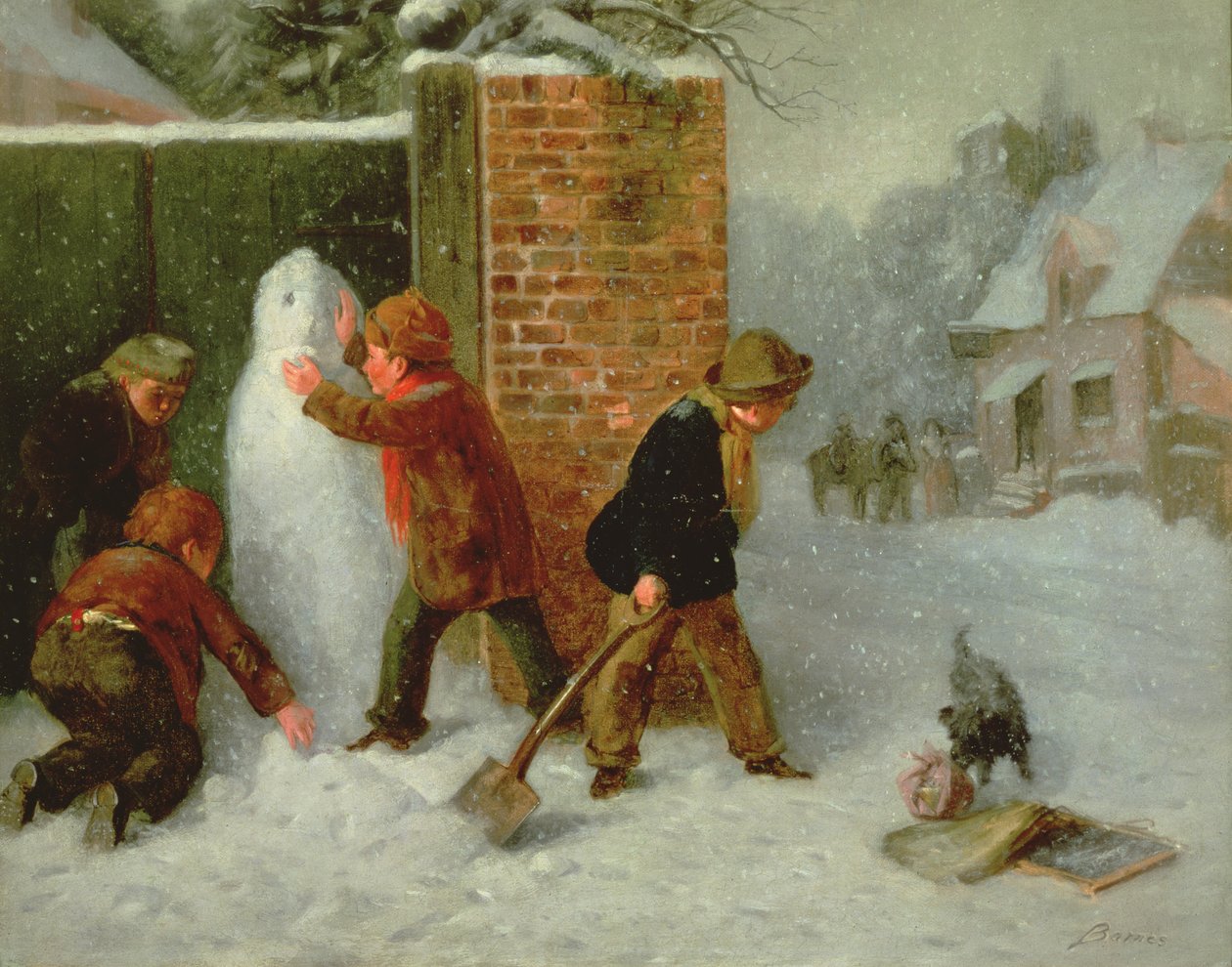 Snømannen (olje) av Edward Charles Barnes