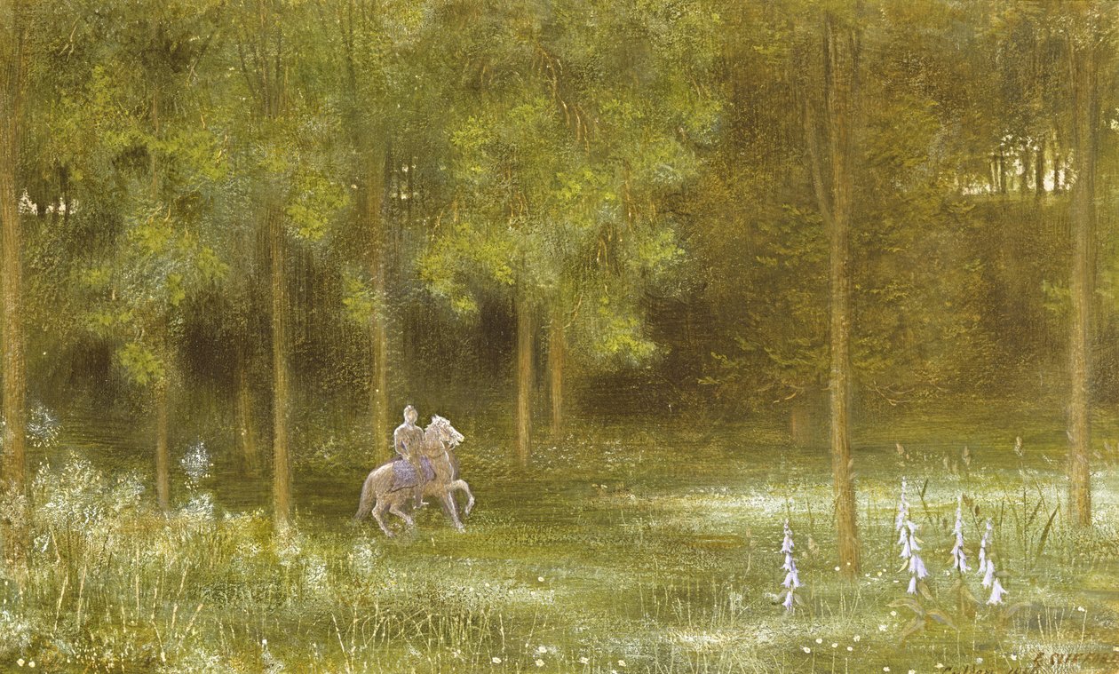 Ridder i et landskap av Edward Clifford