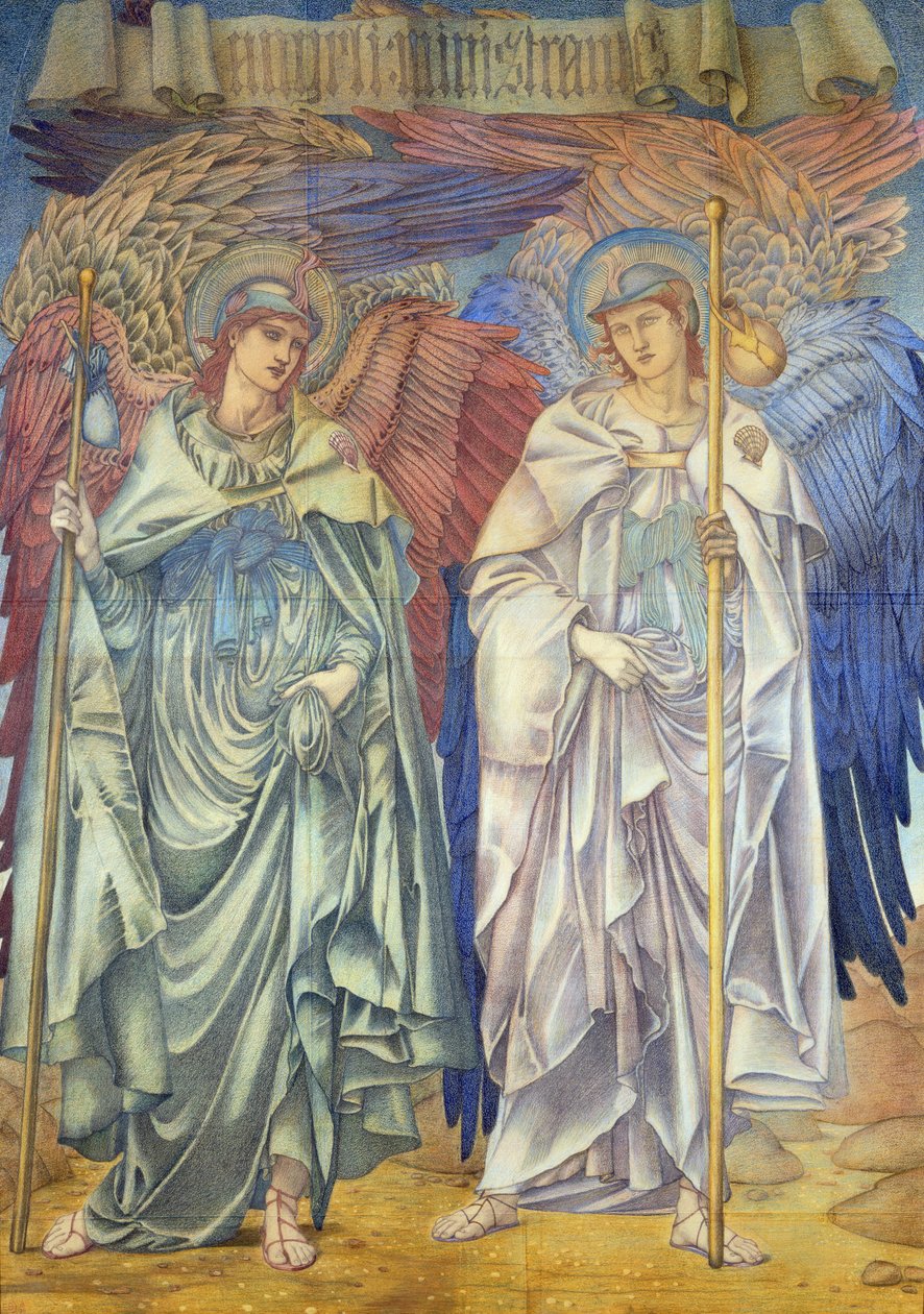 Angeli Ministrantes (design for et vindu i Salisbury Cathedral, også for billedvev) av Edward Burne Jones