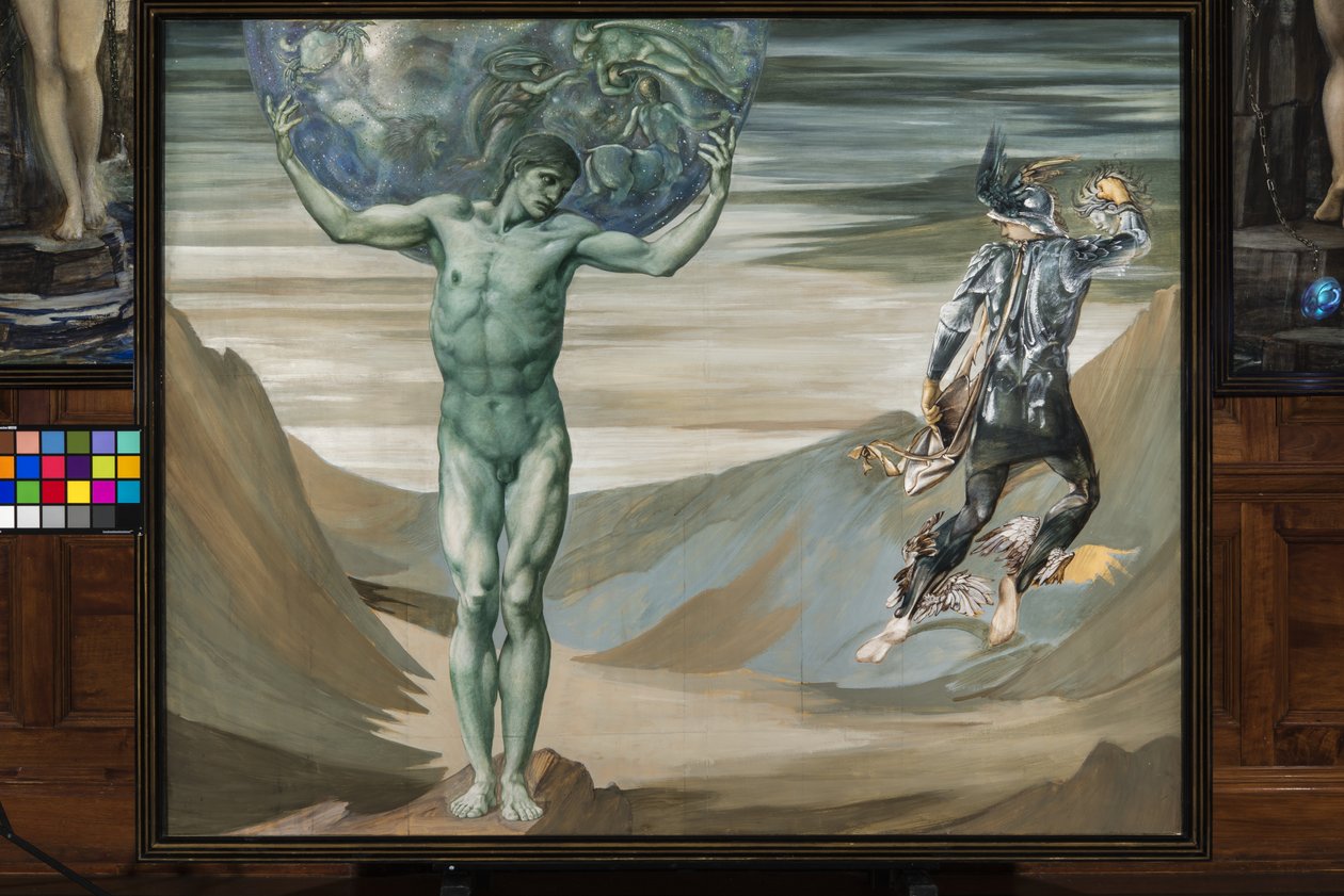 Atlas Turned to Stone, ca. 1876 (gouache) av Edward Burne Jones