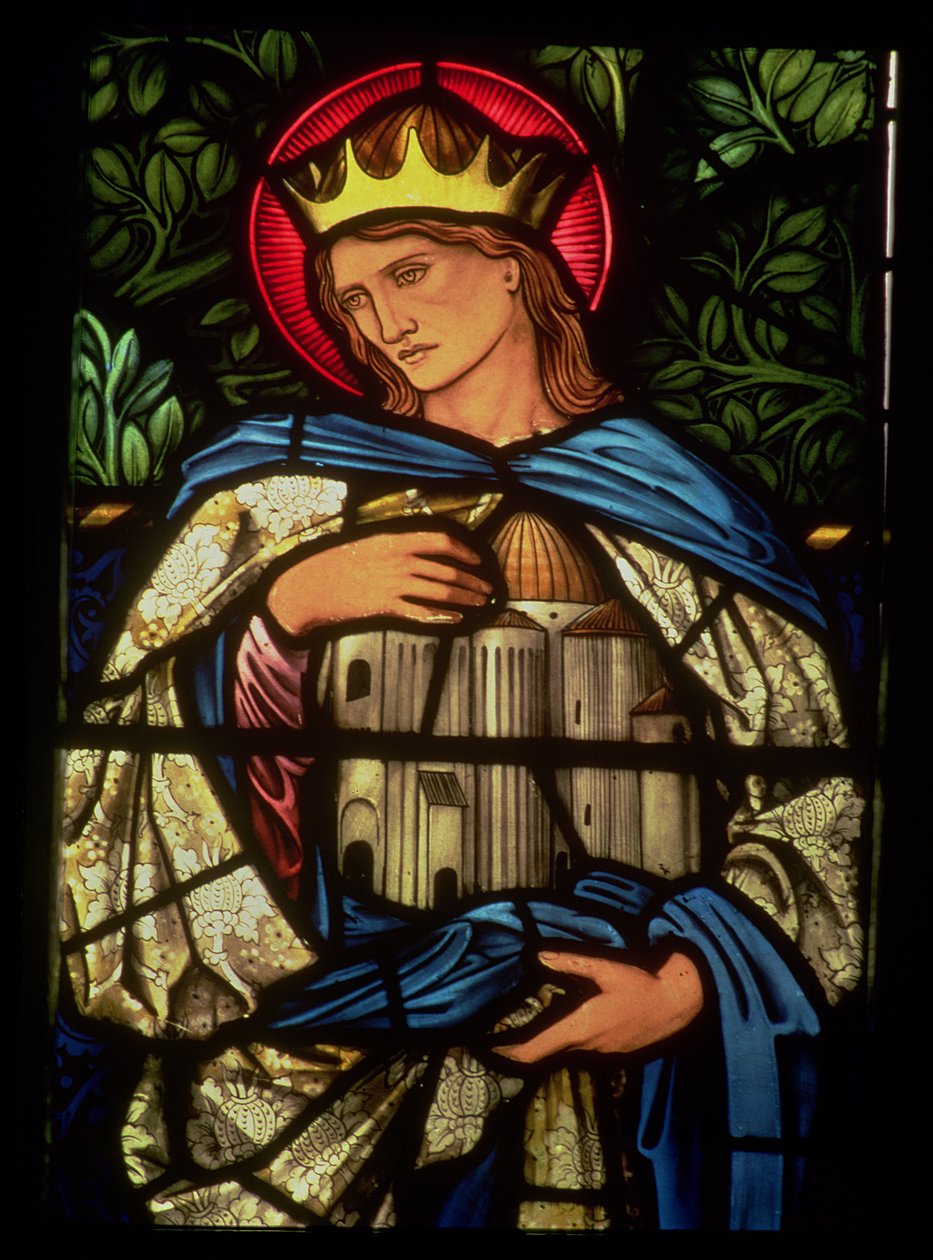 Kong Salomo holder templet, 1890 (farget glass) av Edward Burne Jones