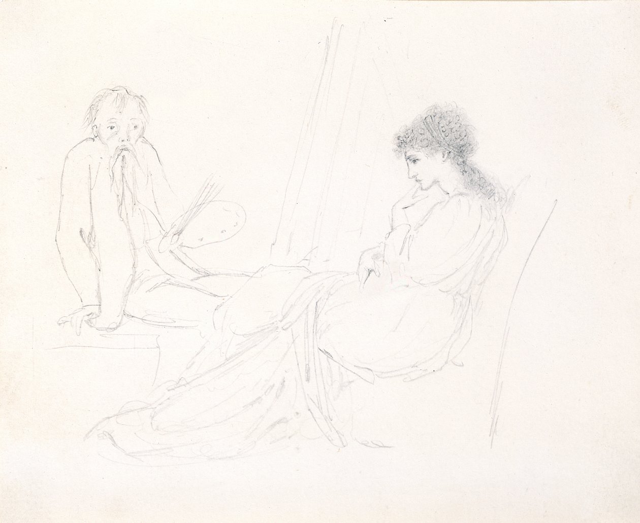 Kunstneren og Maria av Edward Burne Jones