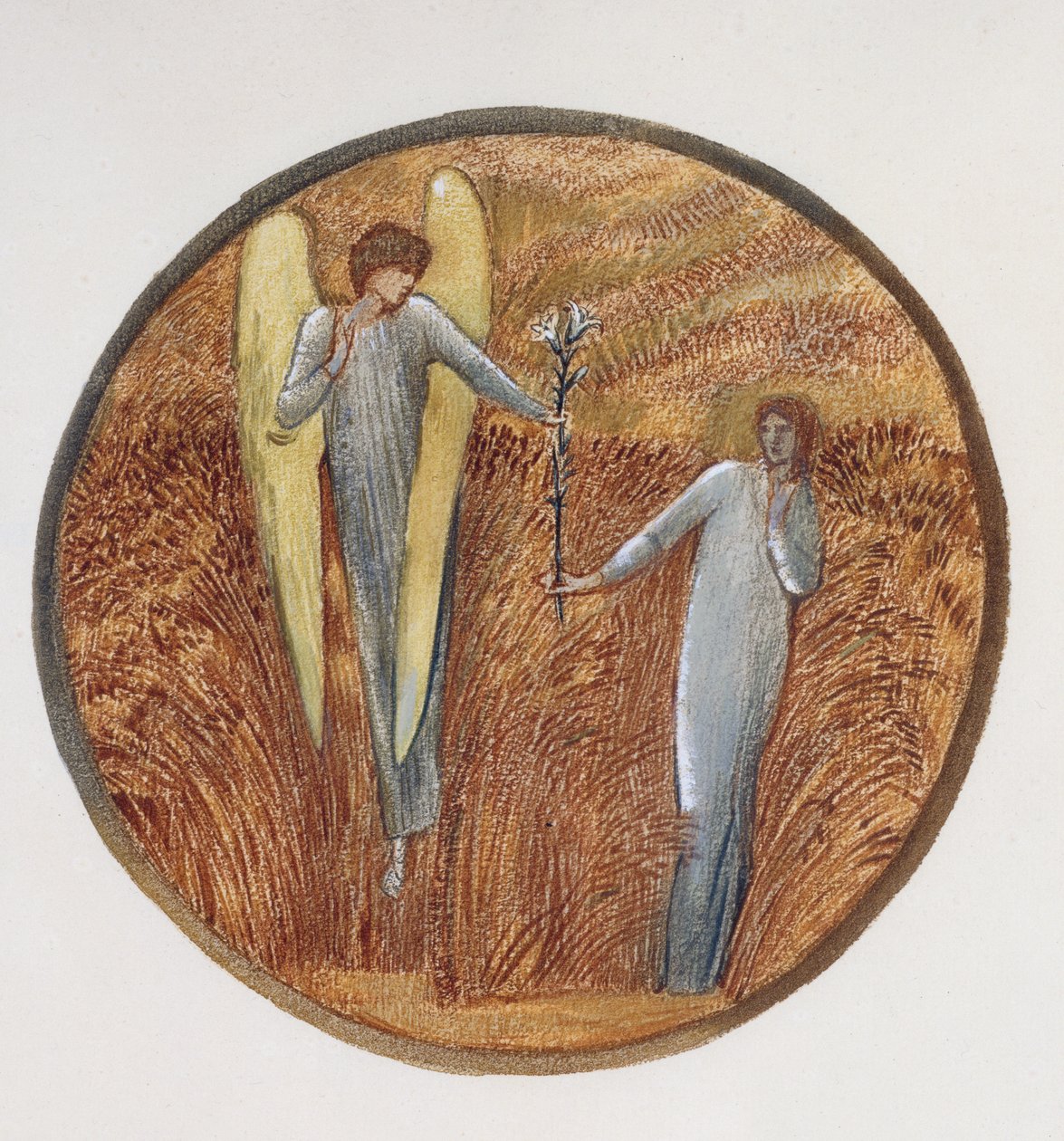 Blomsterboken: VI. Flower of God, 1905 (litho med gouache på papir) av Edward Burne Jones