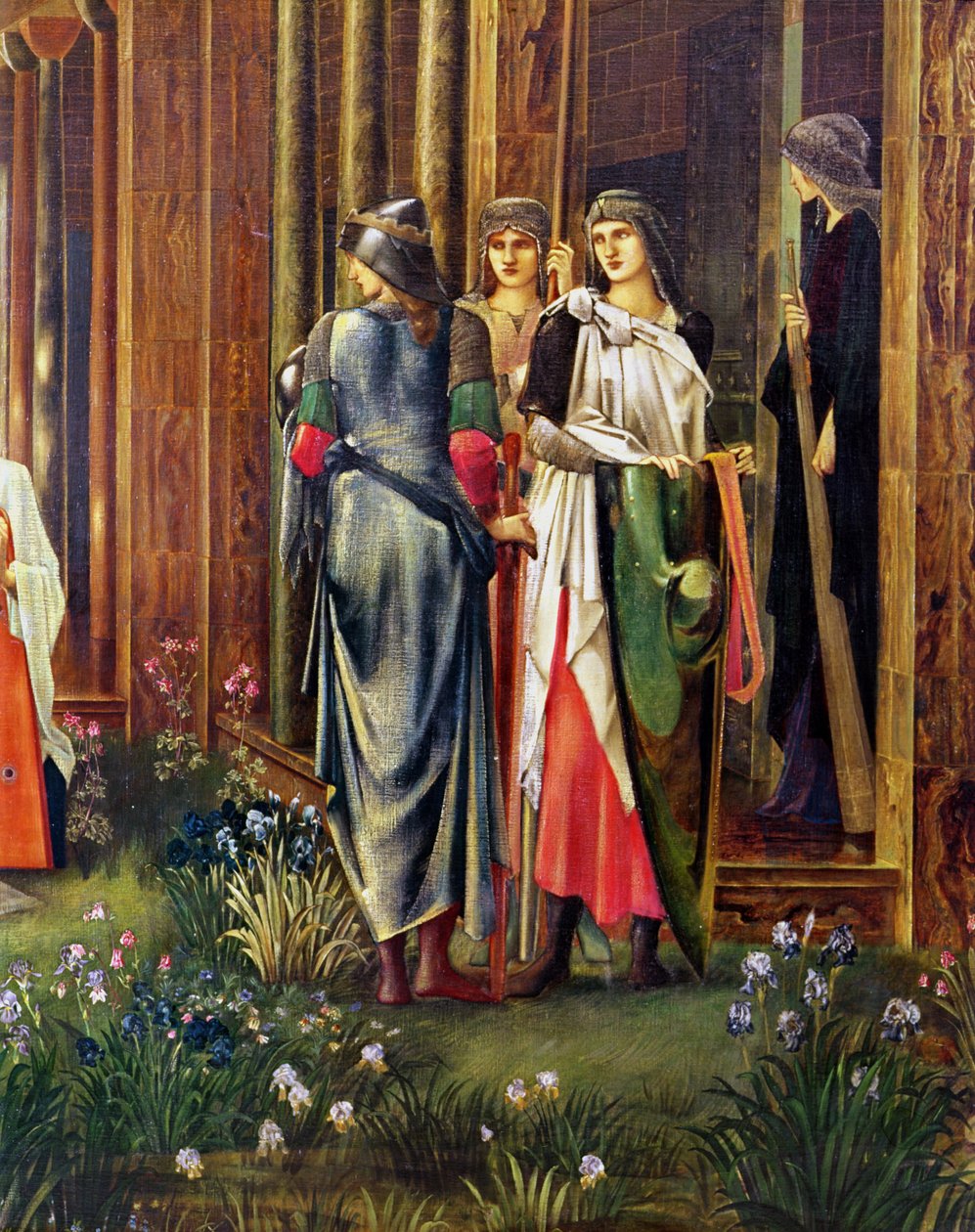 The Sleep of King Arthur in Avalon 1881-98 (detalj) av Edward Burne Jones