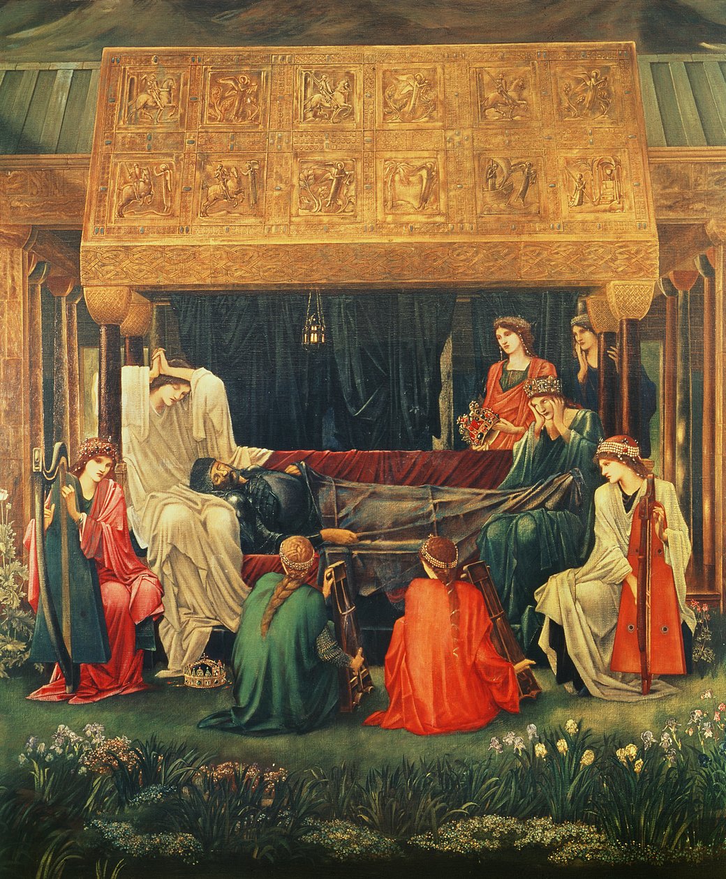 Arthurs siste søvn i Avalon, 1881-98 av Edward Burne Jones
