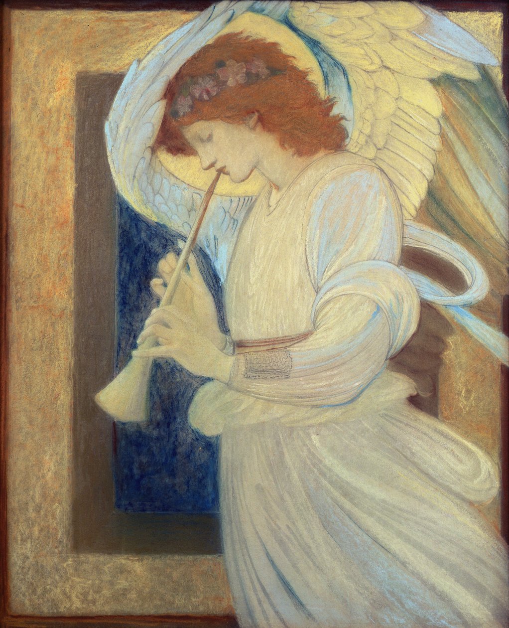 En engel som spiller en Flageolet av Edward Burne Jones