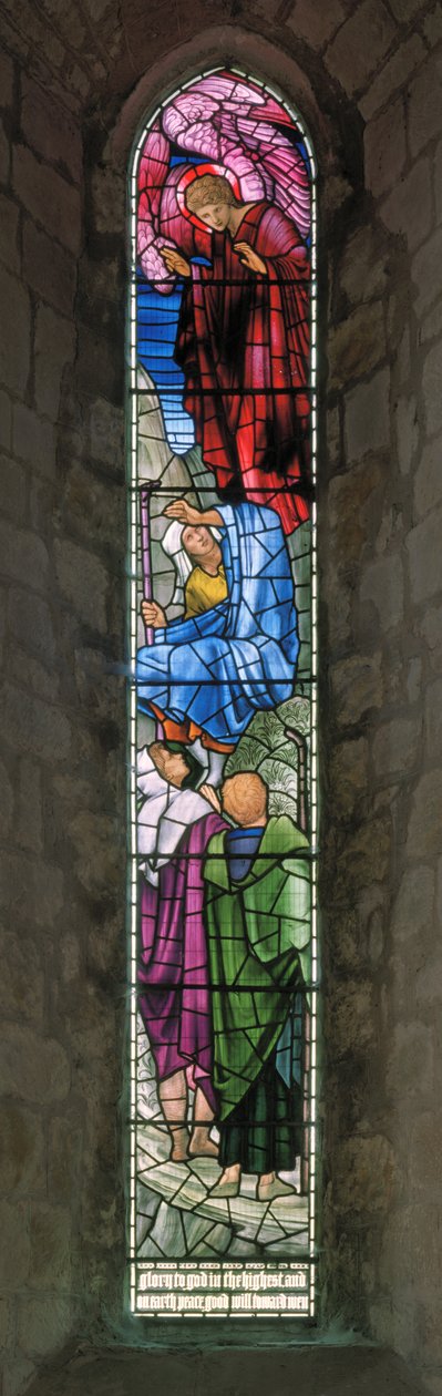 Bebudelsen til hyrdene, 1890 av Edward Burne Jones
