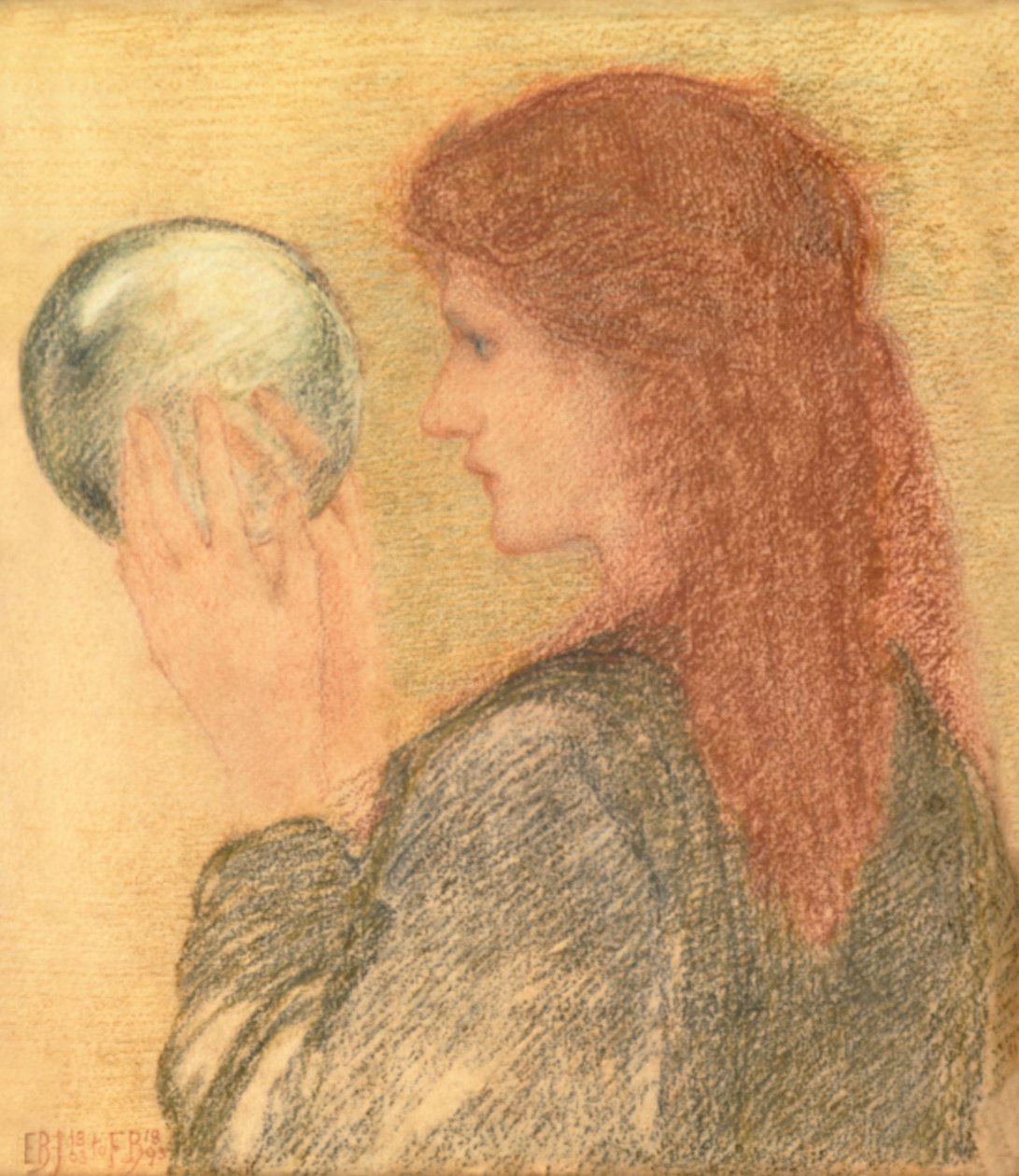 Astrologi, 1893 (pastell på papir) av Edward Burne Jones