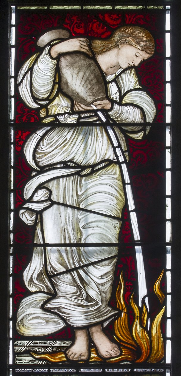 Cambridge, Jesus College Chapel, Morris & Co., Edward Burne-Jones, Temperance, 1875 av Edward Burne Jones