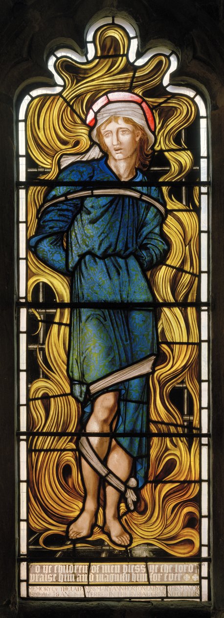 Meshach, The Fiery Furnace, West Window, 1870 av Edward Burne Jones