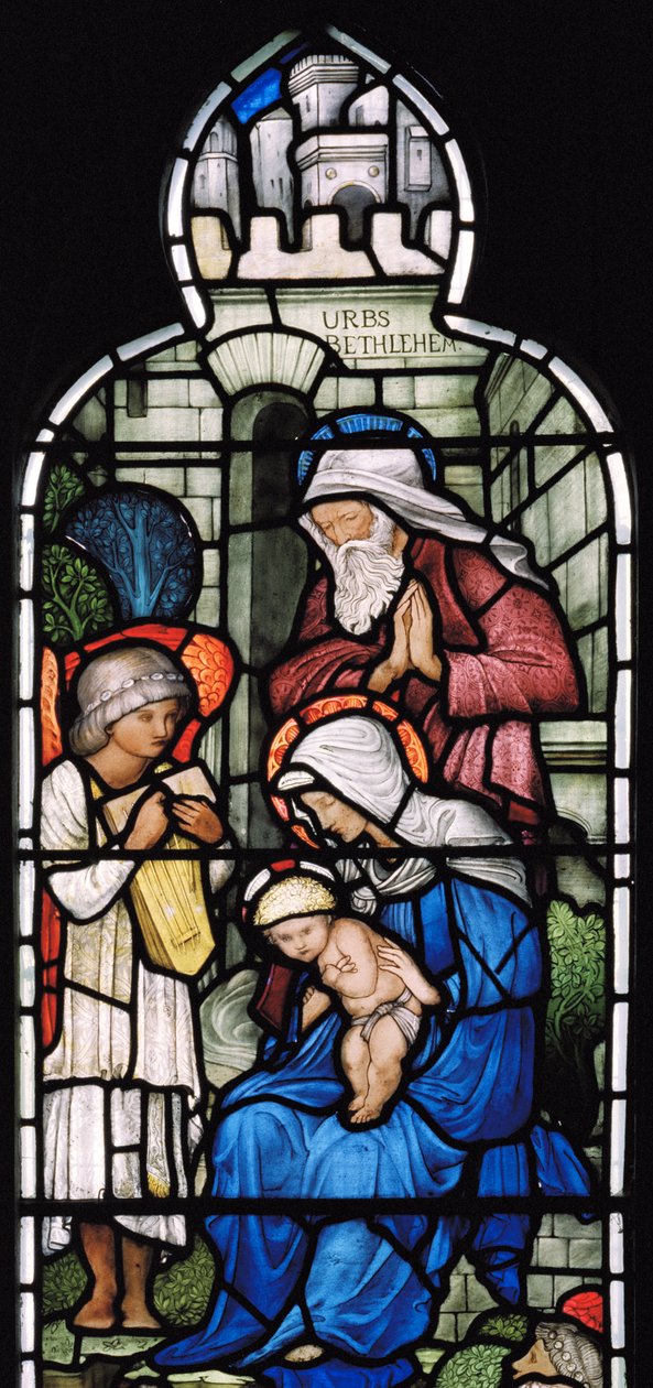 Musikalsk engel, fødsel, 1876 av Edward Burne Jones