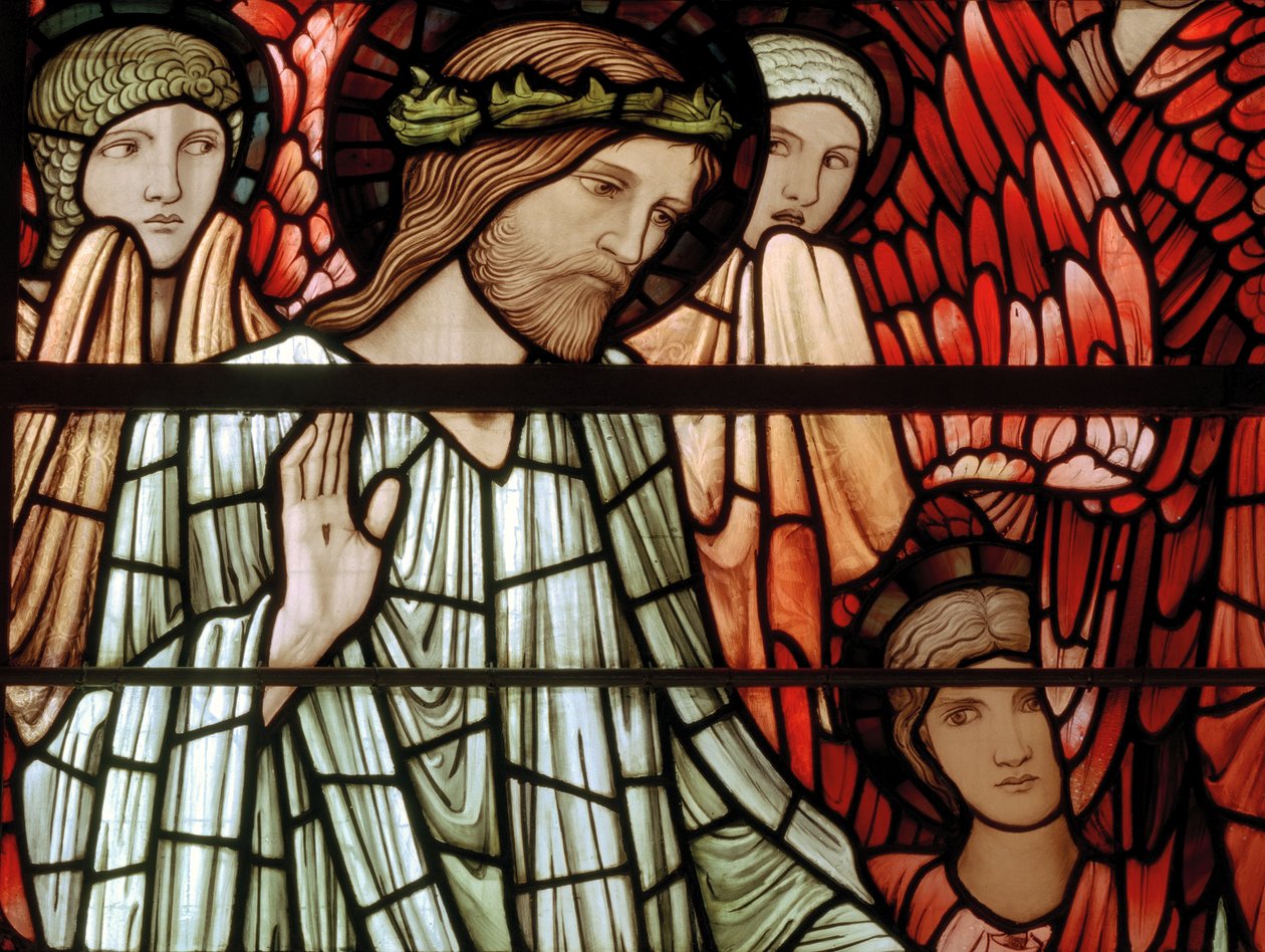The Last Judgment Window, detalj, Christ In Majesty, 1897 av Edward Burne Jones