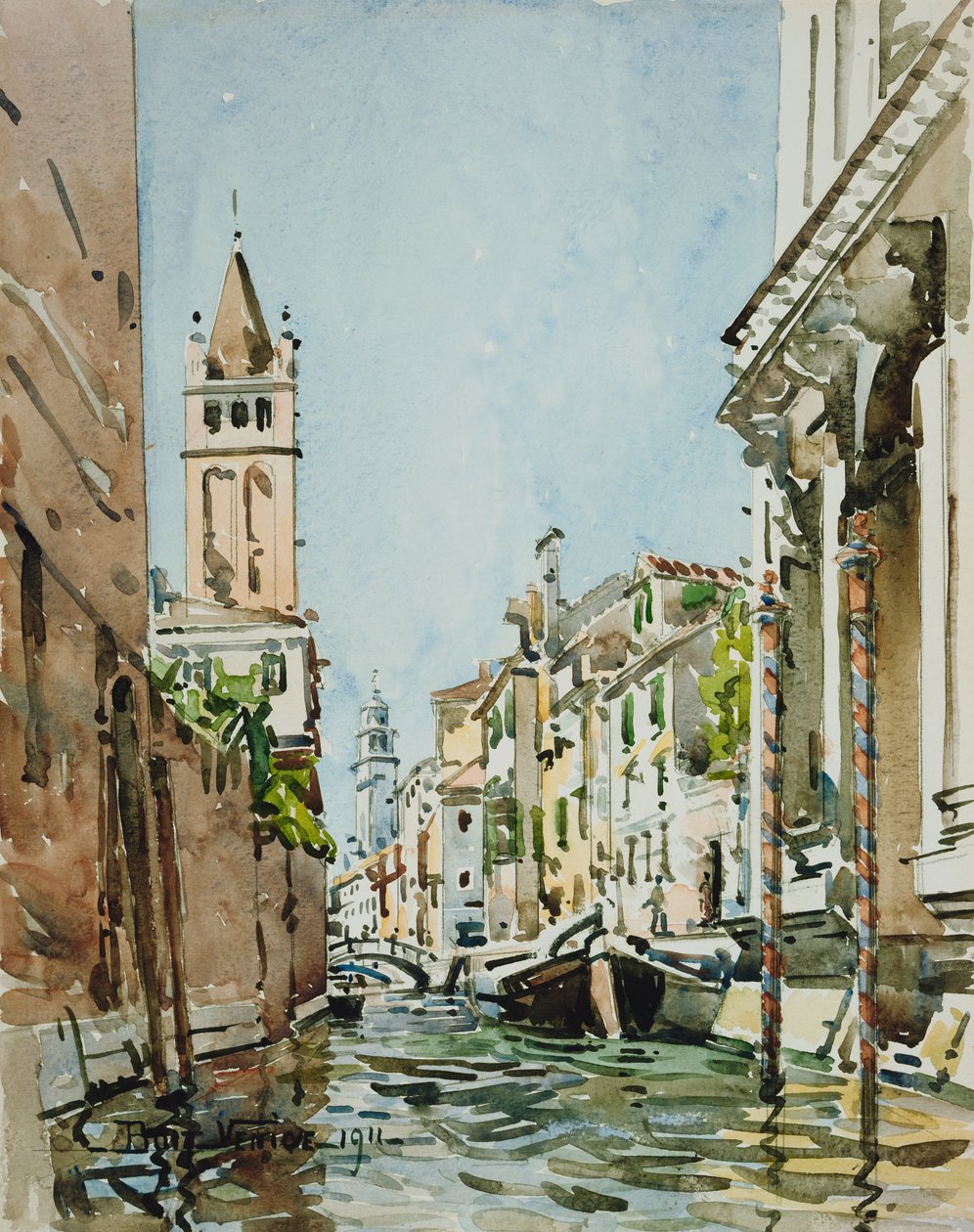 Rio di San Barnaba, Venezia av Edward Darley Boit