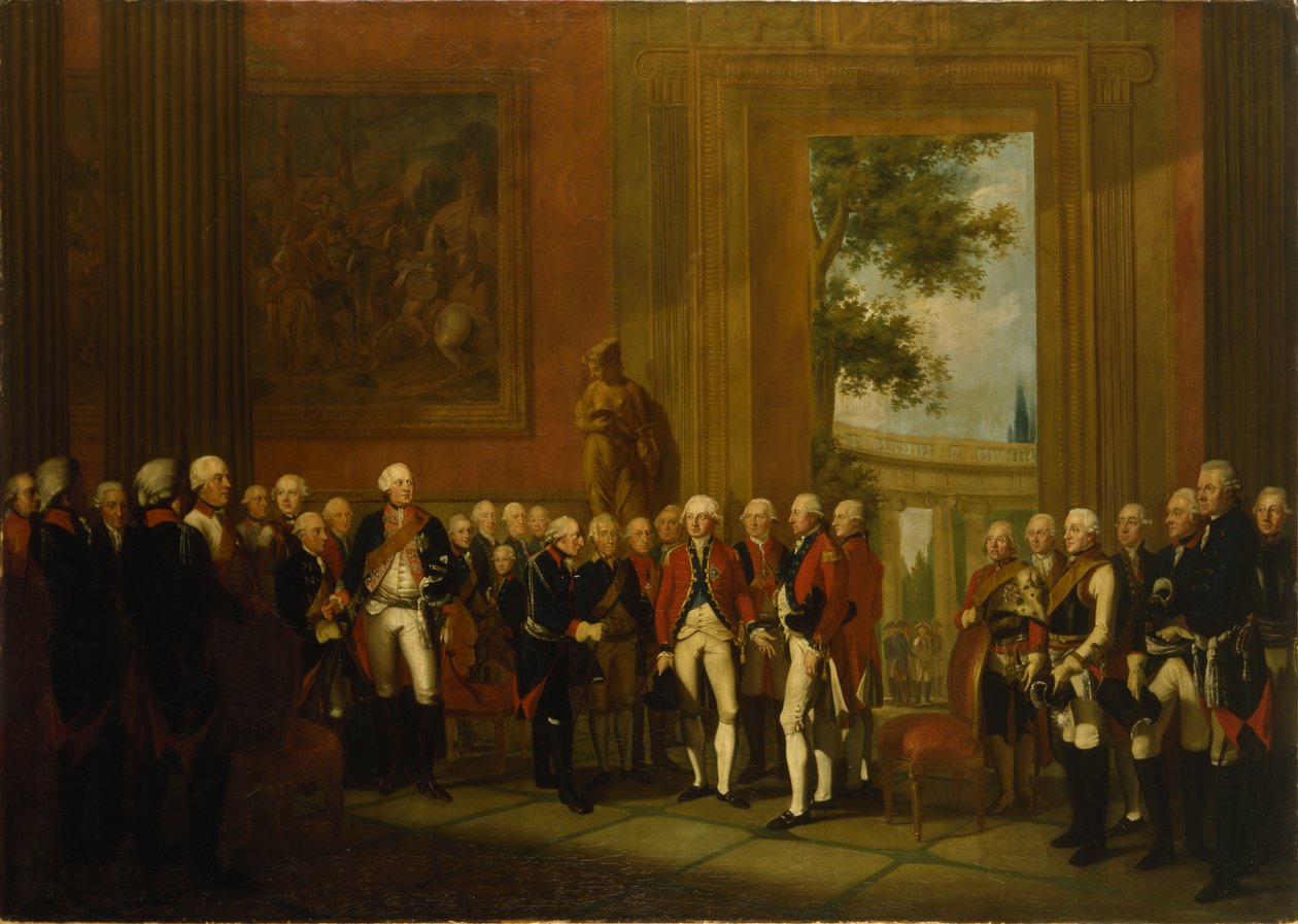 Mottakelse for hertugen av York i Sanssouci, ca. 1785 av Edward Francis Cunningham
