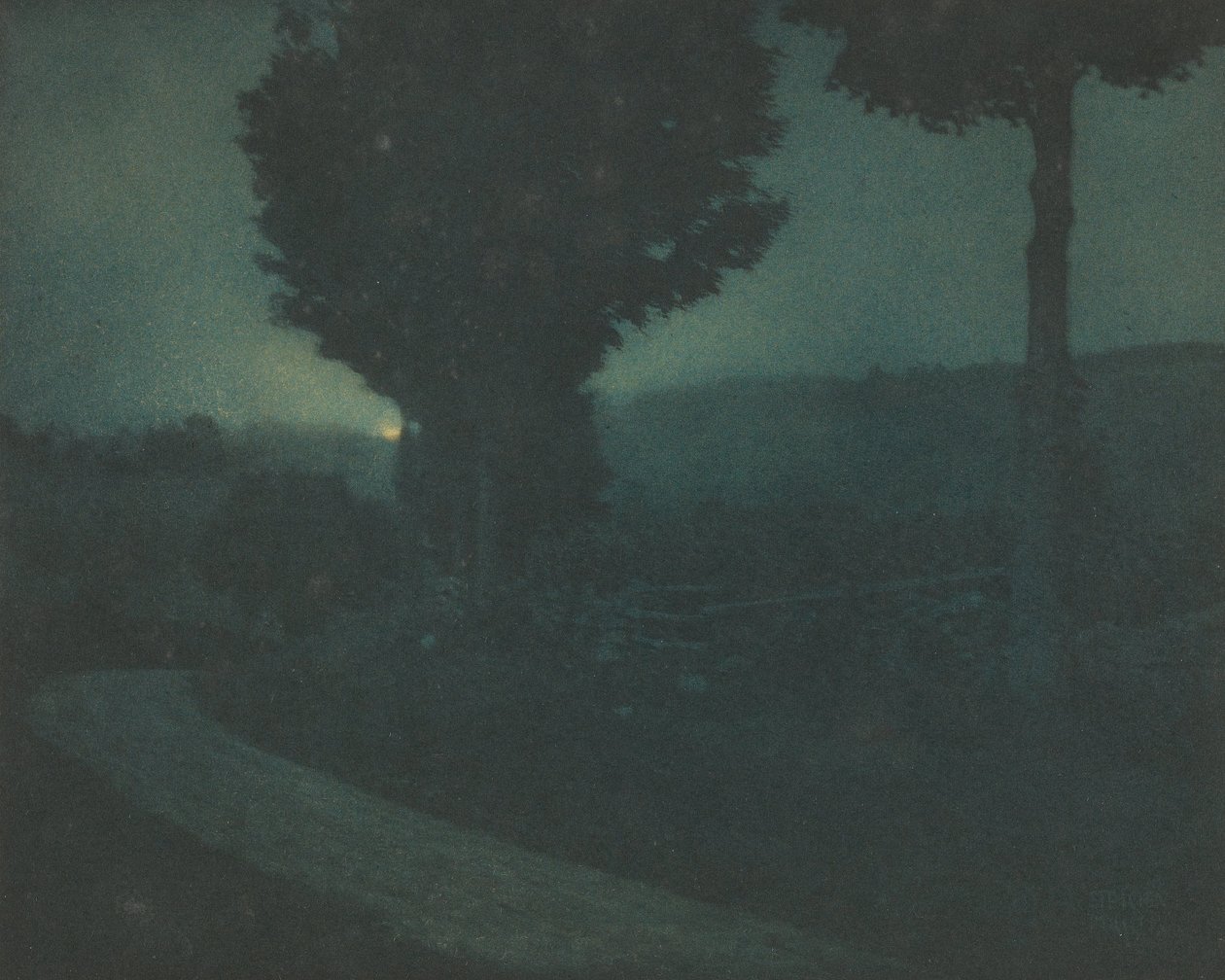 (Veien inn i dalen - Moonrise) av Edward Jean Steichen