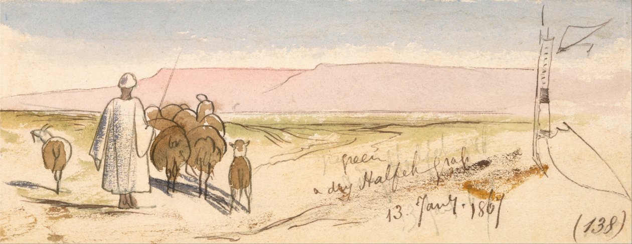 Et tørt Halfeh -gress av Edward Lear