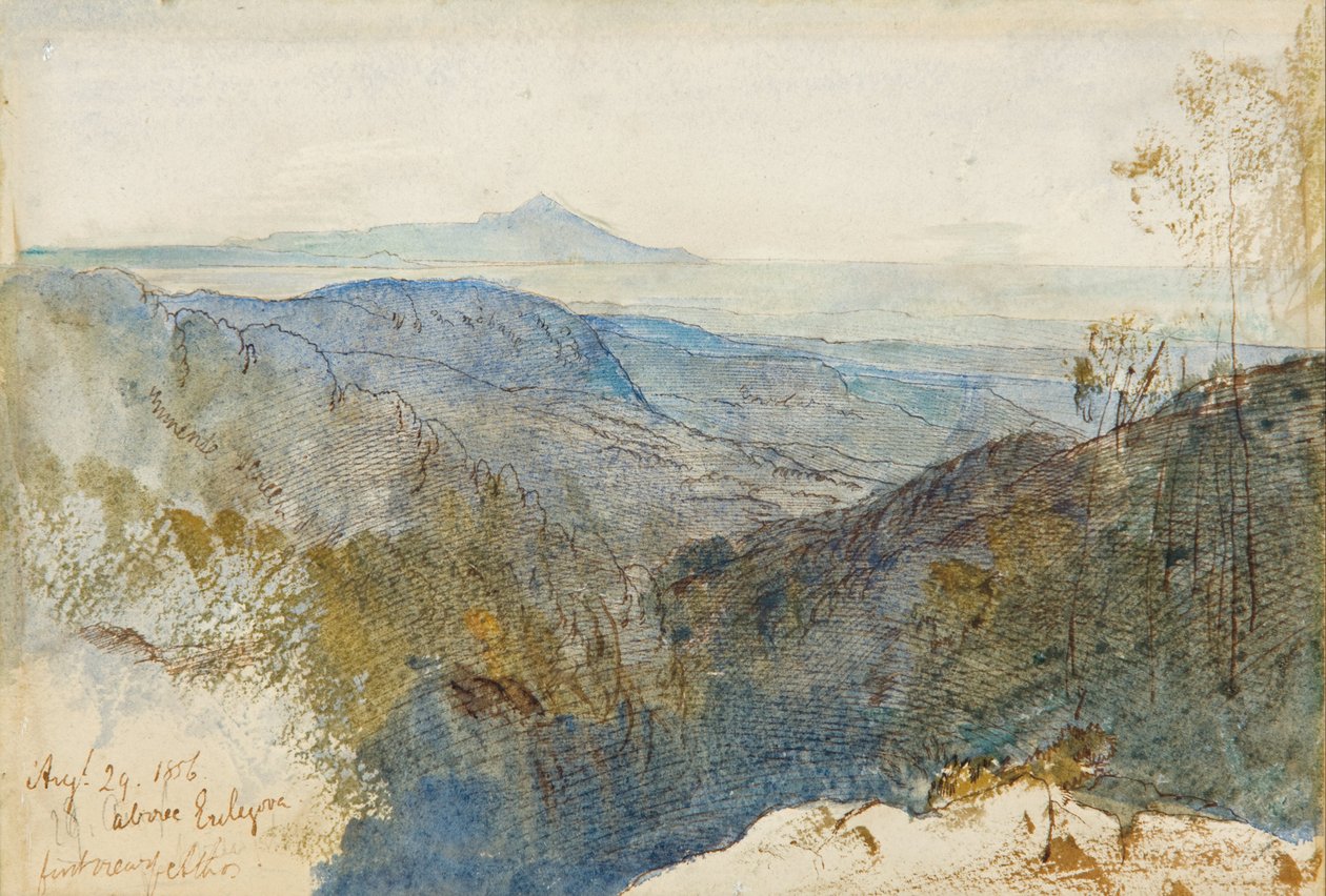 Et fjernt syn på Mt Athos av Edward Lear