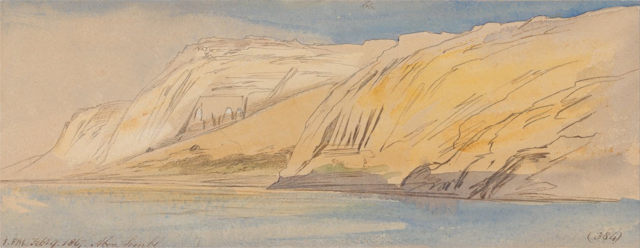 Abu Simbel, kl. 13.00-9. februar 1867 (384) av Edward Lear