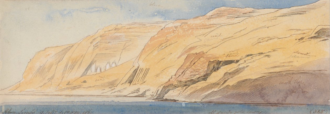 Abu Simbel, kl. 13-21, 9. februar 1867 (385) av Edward Lear