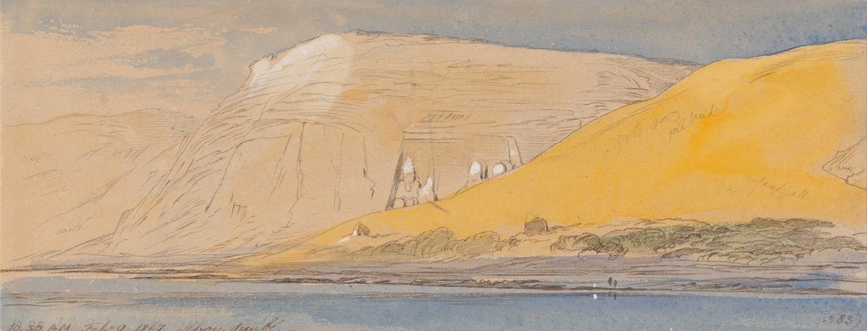 Abu Simbel, 10.30-tiden 9. februar 1867 (383) av Edward Lear