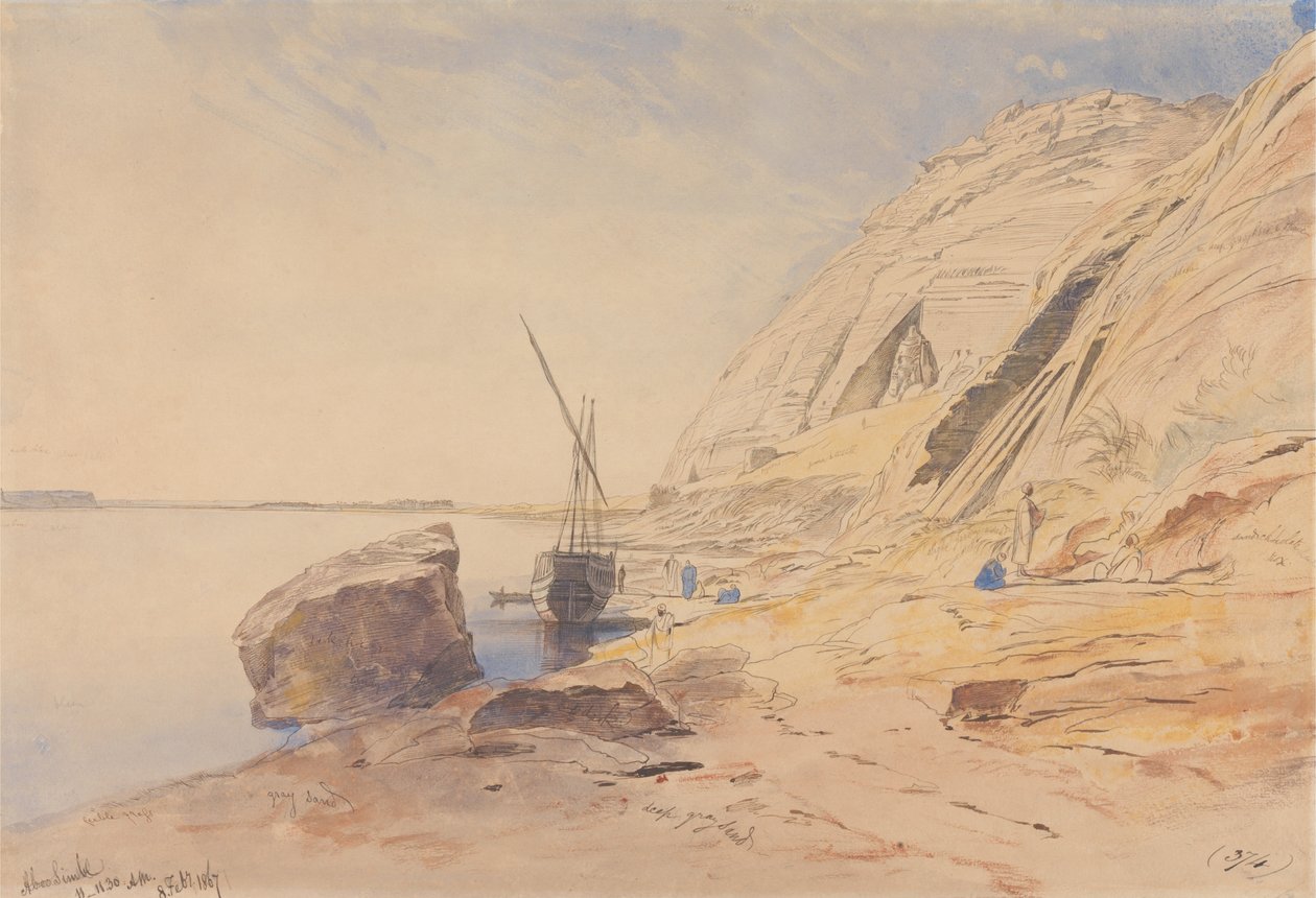 Abu Simbel, 11-11-30, 8. februar 1867 (374) av Edward Lear
