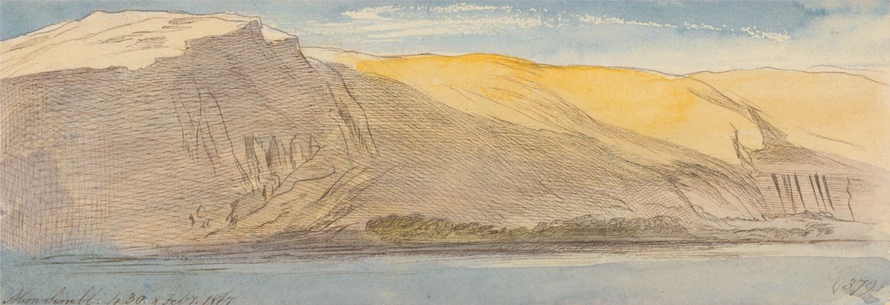 Abu Simbel, kl. 16.30-8. februar 1867 (379) av Edward Lear