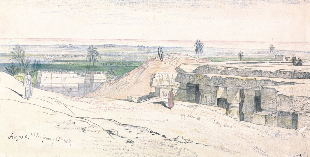 Abydos, kl. 13.00-12. januar 1867 (134) av Edward Lear