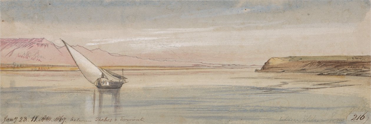 Mellom Theben og Erment av Edward Lear