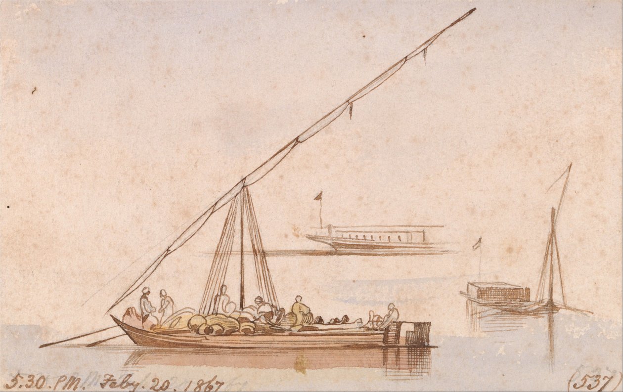 Båter på Nilen av Edward Lear