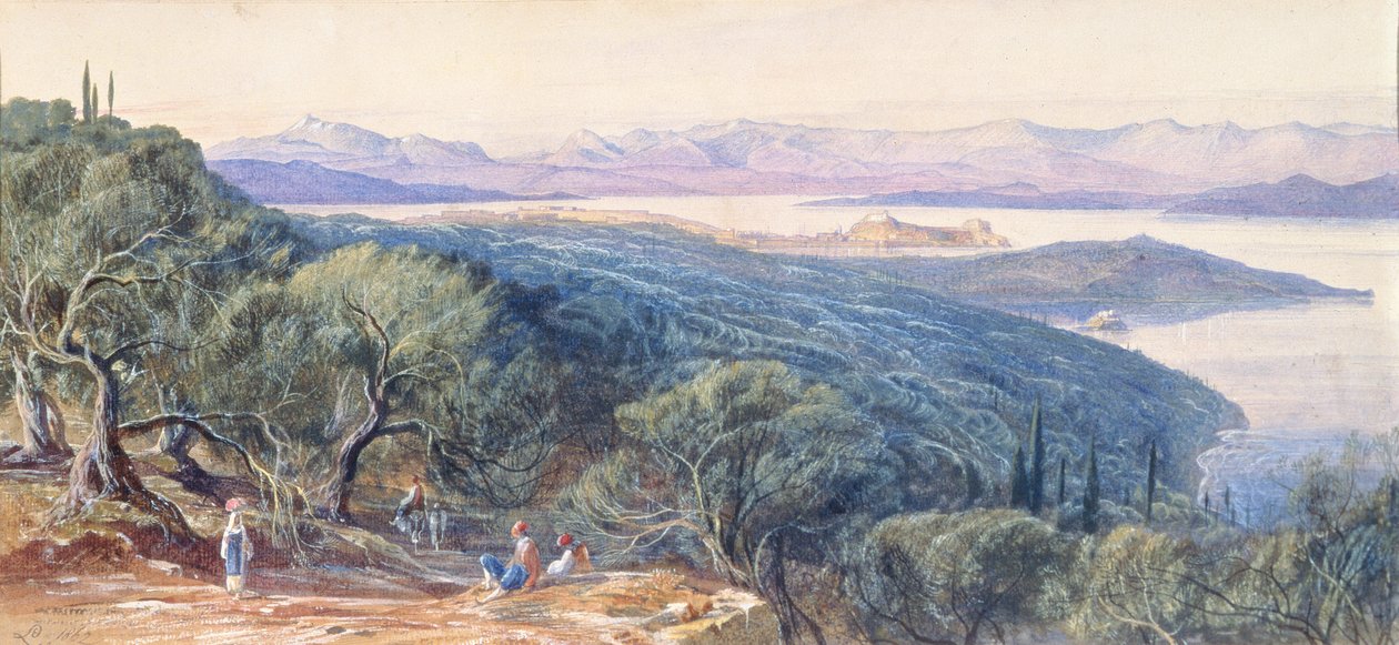 Korfu, 1800-tallet av Edward Lear