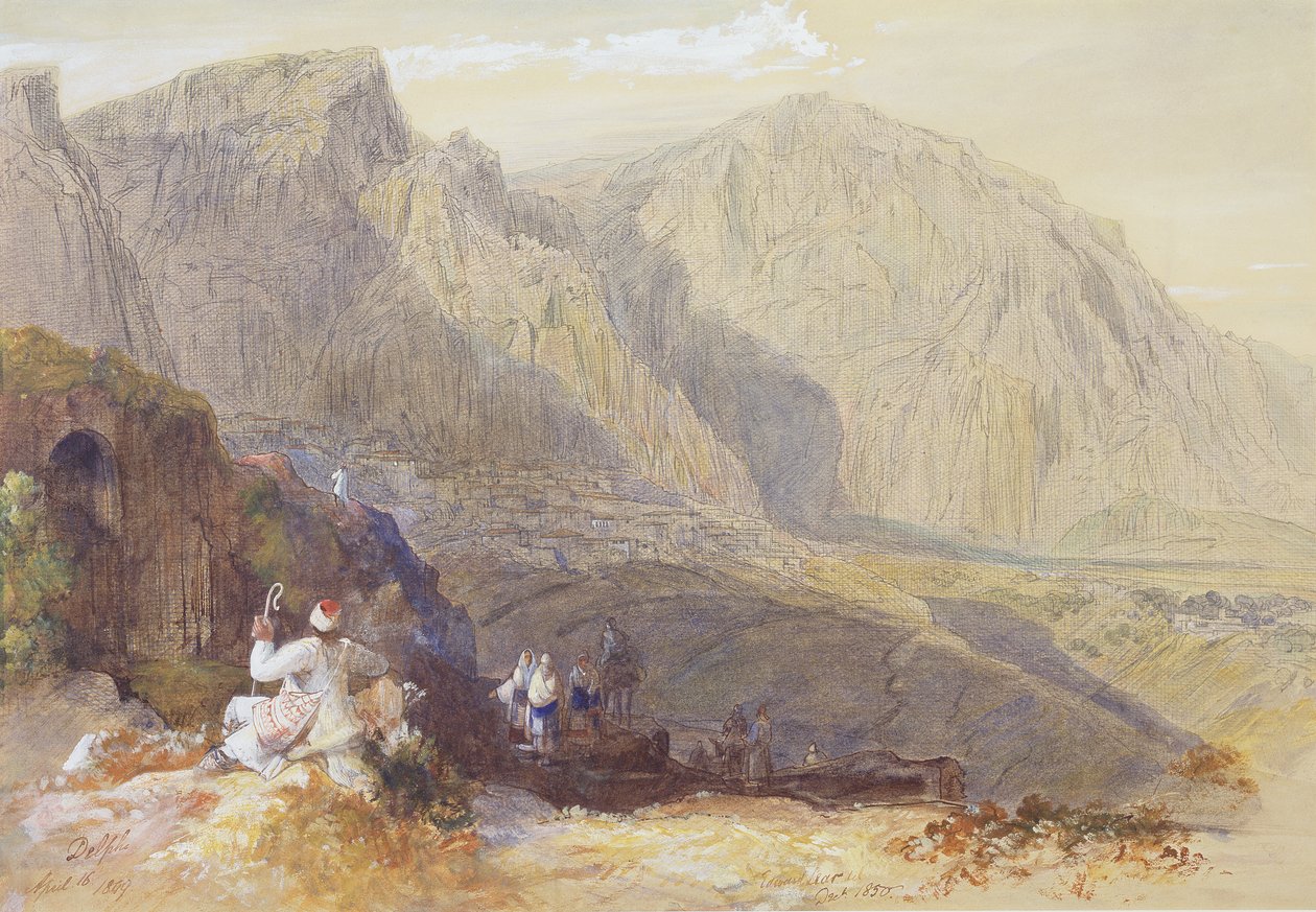 Delphi, ca. 1849 av Edward Lear