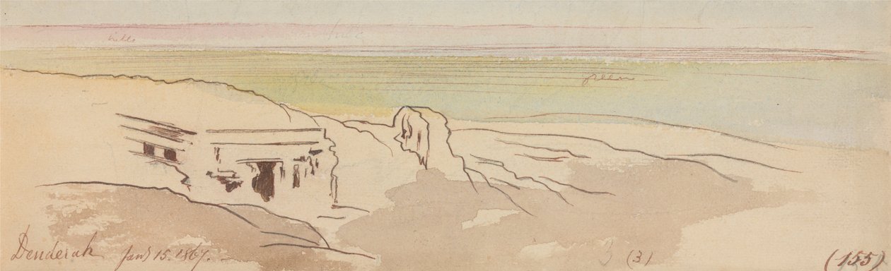 Dendera, 15. januar 1867 (155) av Edward Lear