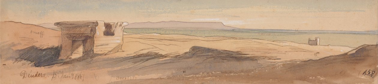 Dendera, 15. januar 1867 (158) av Edward Lear